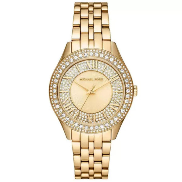 Michael Kors Harlowe Gold-Tone Stainless Steel Strap Gold Dial Women’s Watch MK4709