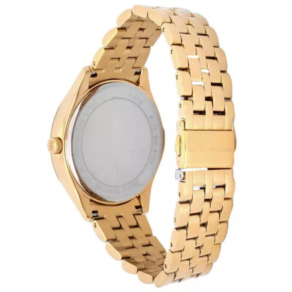 Michael Kors Harlowe Gold-Tone Stainless Steel Strap Gold Dial Women’s Watch MK4709