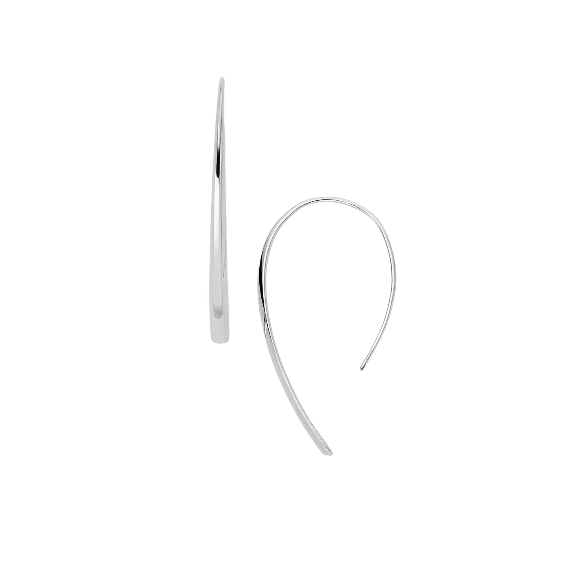 Fossil Stainless Steel Bevel Hoop Women’s Earrings JF01702040