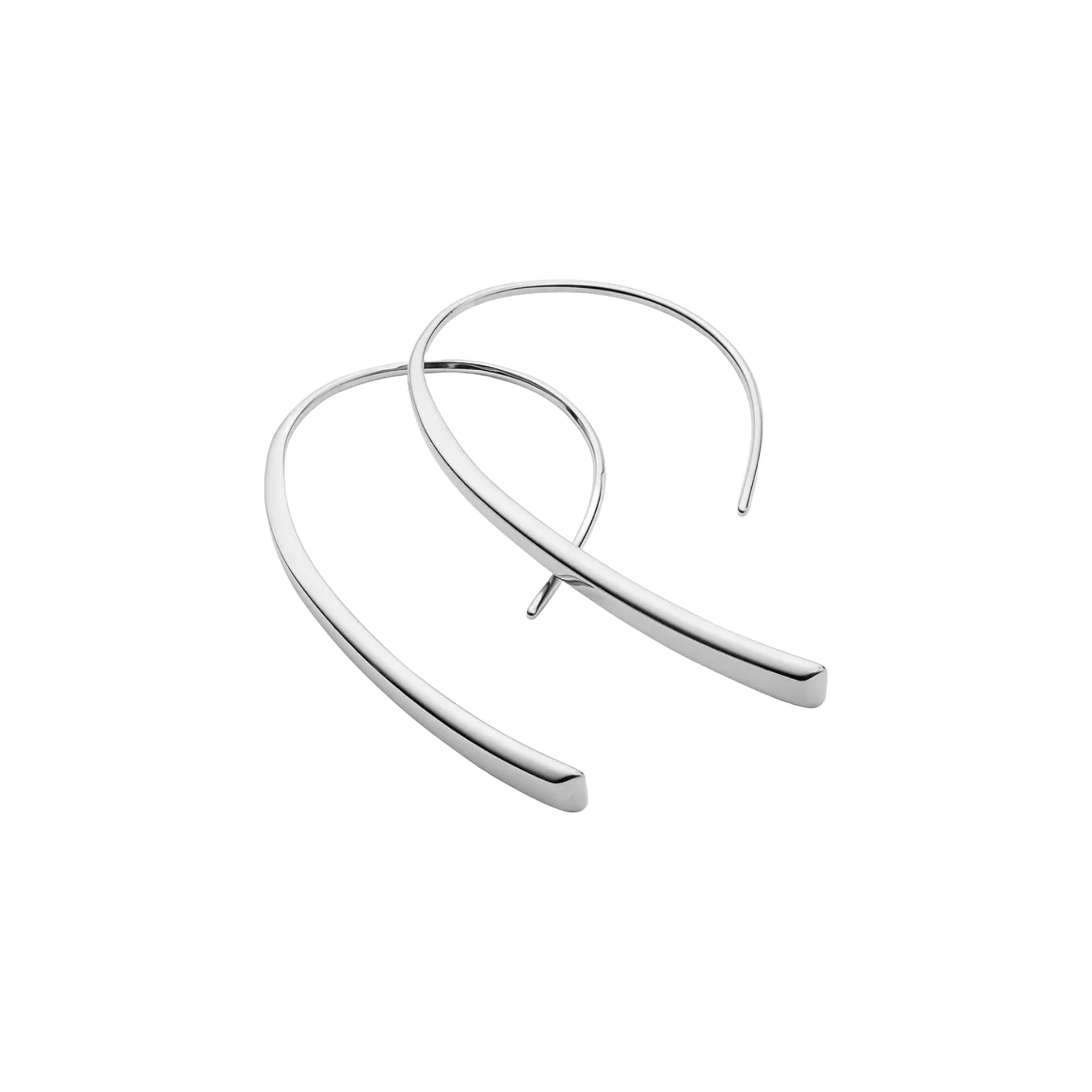 Fossil Stainless Steel Bevel Hoop Women’s Earrings JF01702040