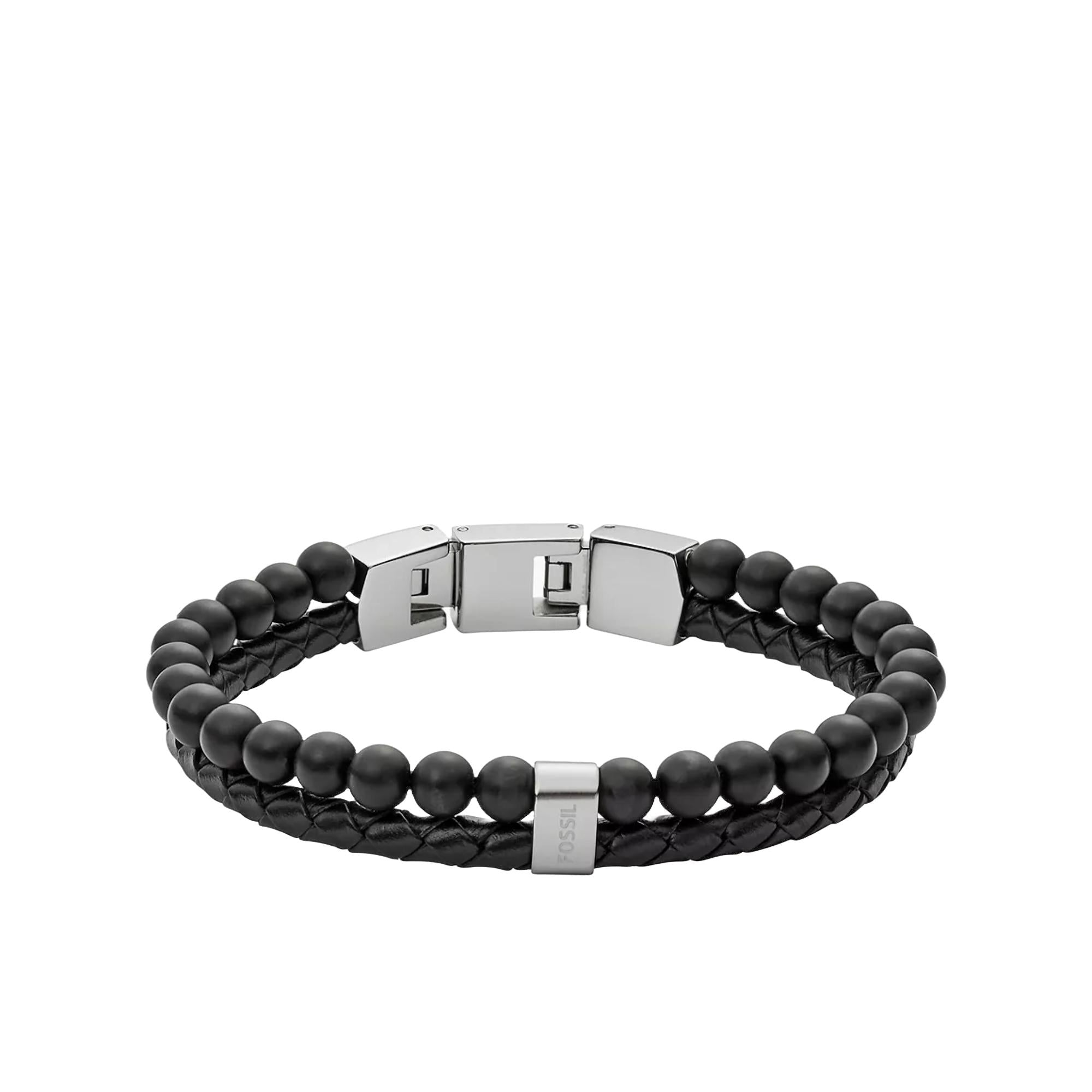 Fossil Vintage Casual Multi-Strand Leather Men’s Bracelet JF02763040