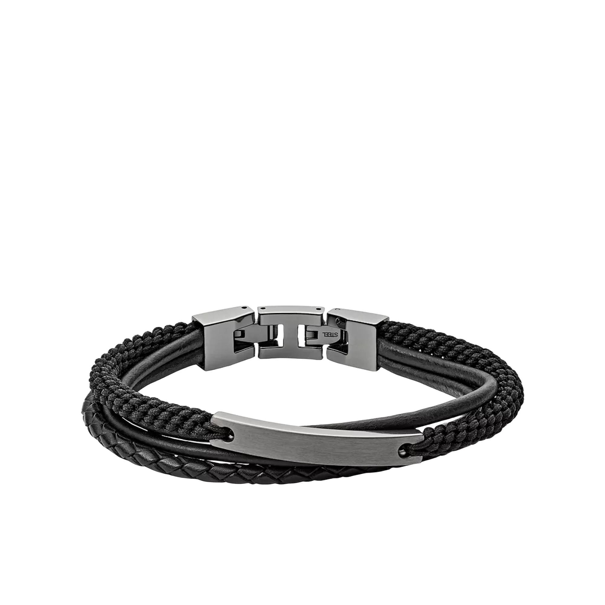 Fossil Vintage Casual Multi-Strand Stainless Steel Men’s Bracelet JF03185793