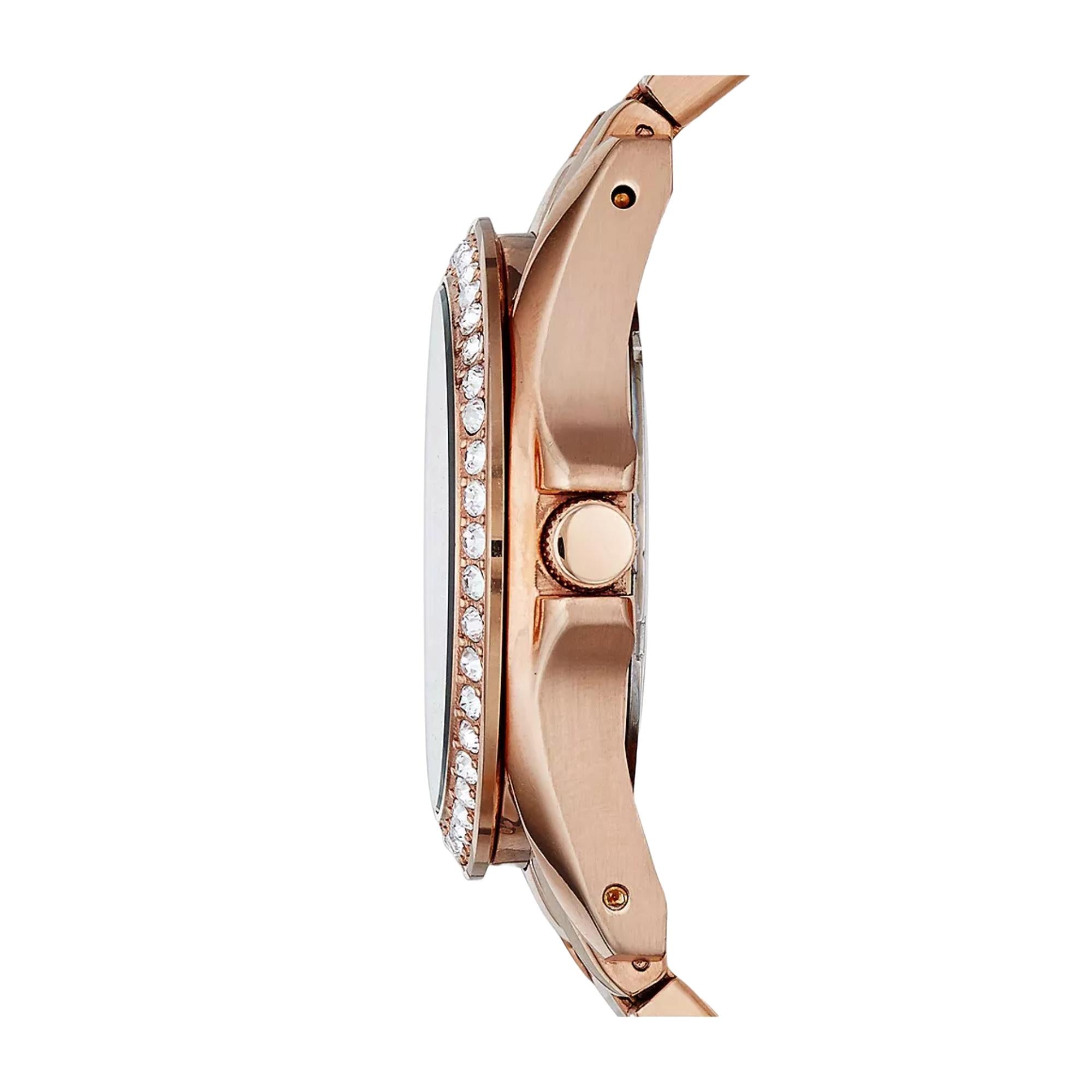 Fossil Riley Multifunction Rose Gold-Tone Stainless Steel Strap Rose Gold Dial Women’s Watch ES2811