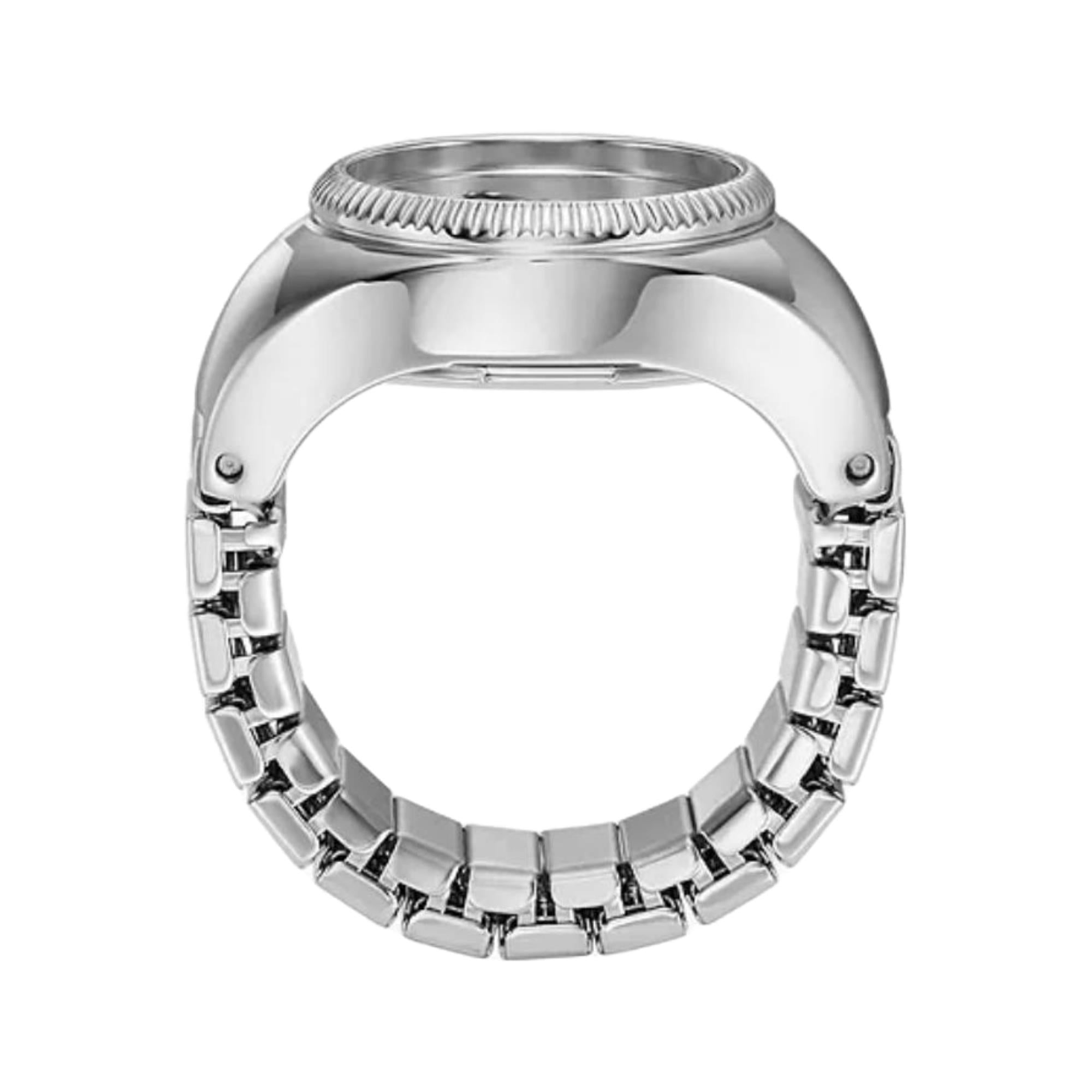 Fossil Watch Ring Two-Hand Stainless Steel White Dial Women’s Watch ES5245