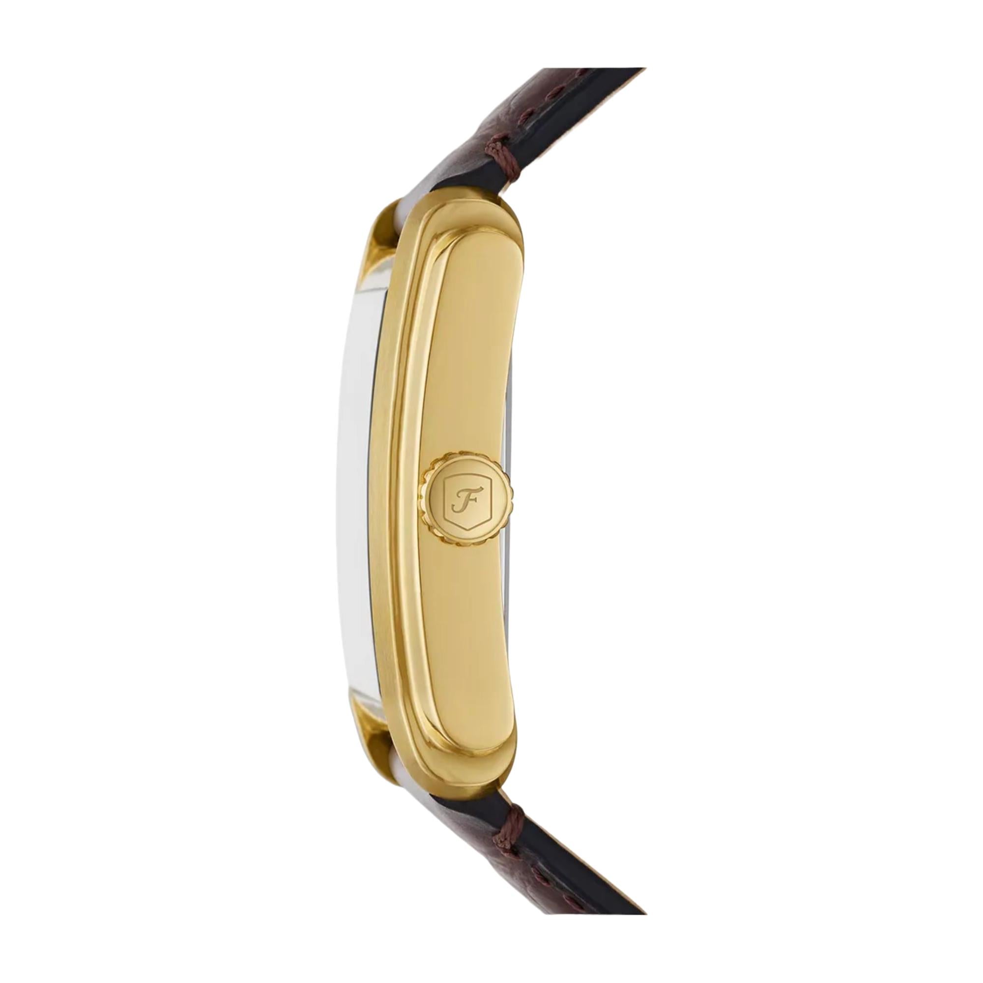 Fossil Carraway Brown Croco Leather Silver Dial Men’s Watch FS6011