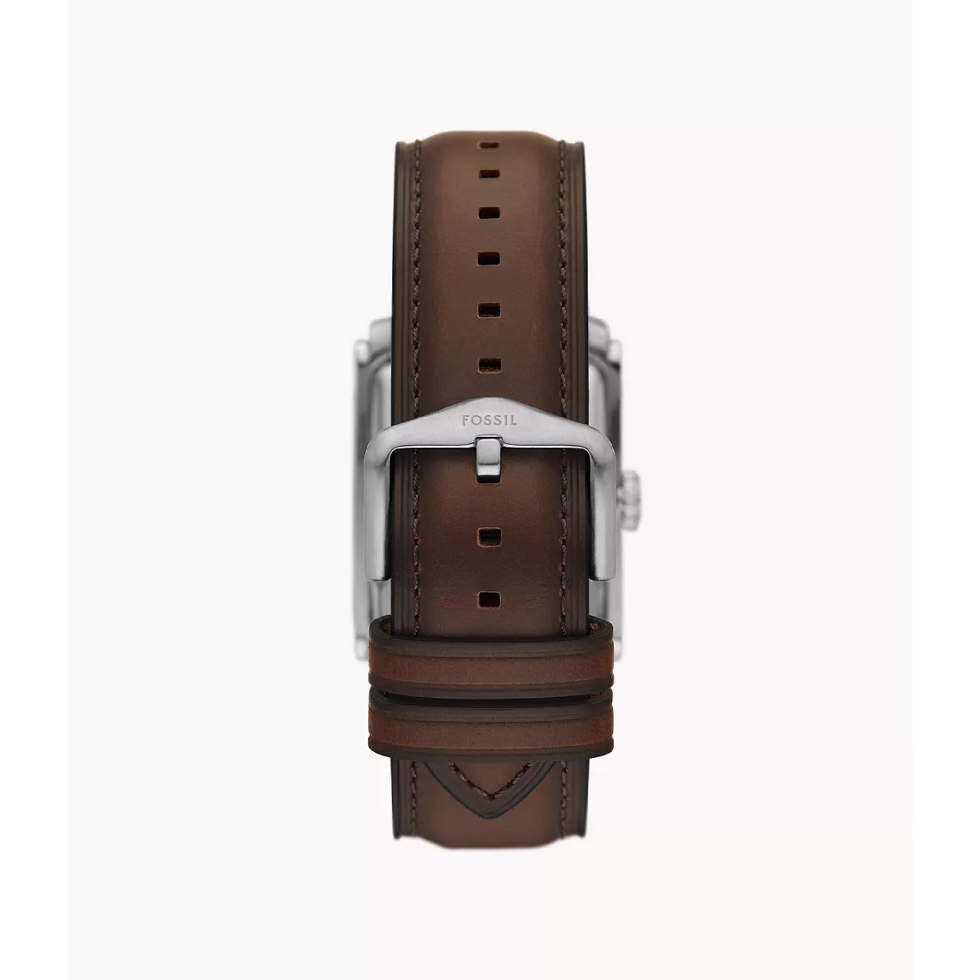 Fossil Carraway Three-Hand Brown Leather Men’s Watch FS6012