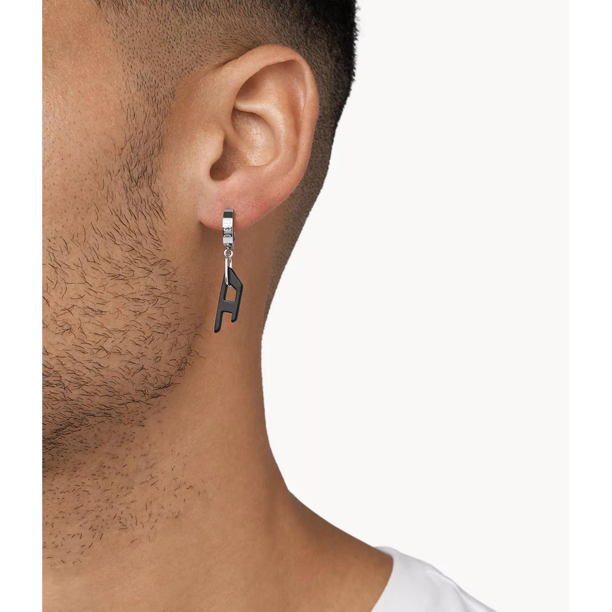Diesel Stainless Steel Hoop Men's Earrings DX1418931