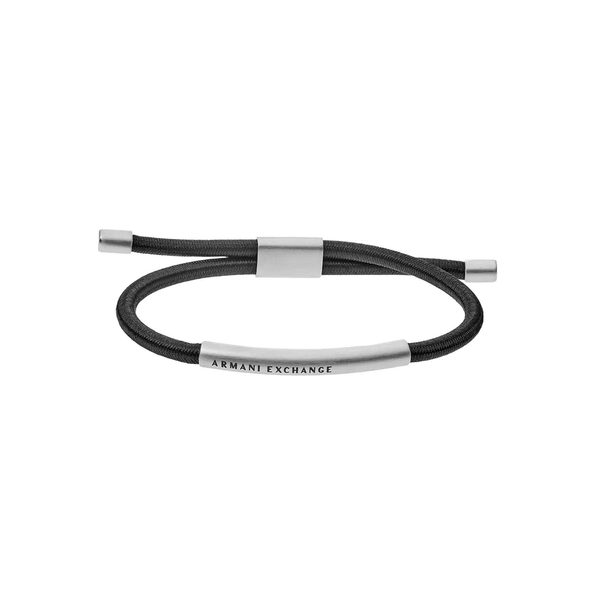 Armani Exchange Black Fabric ID Men's Bracelet AXG0041040