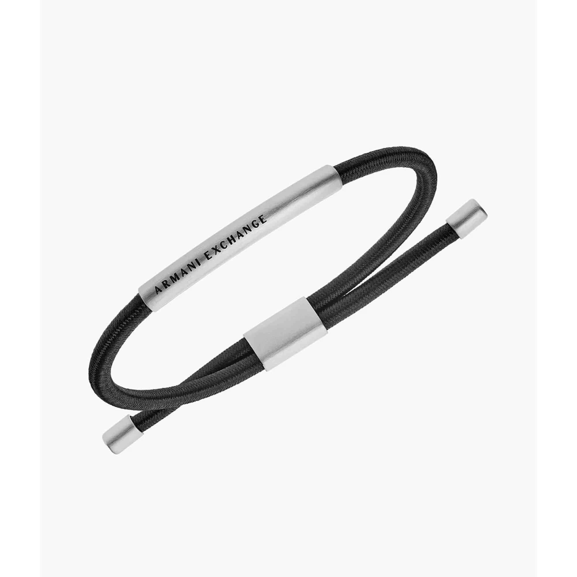 Armani Exchange Black Fabric ID Men's Bracelet AXG0041040