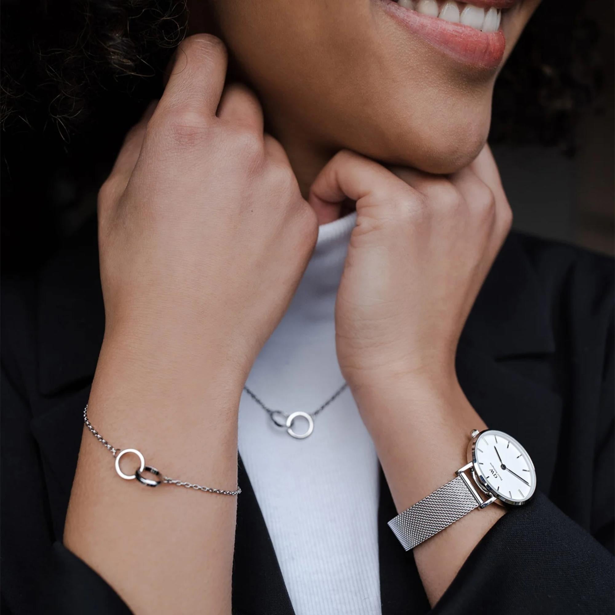 Daniel Wellington Petite White Dial Stainless Steel Strap Women’s Watch DW00100220
