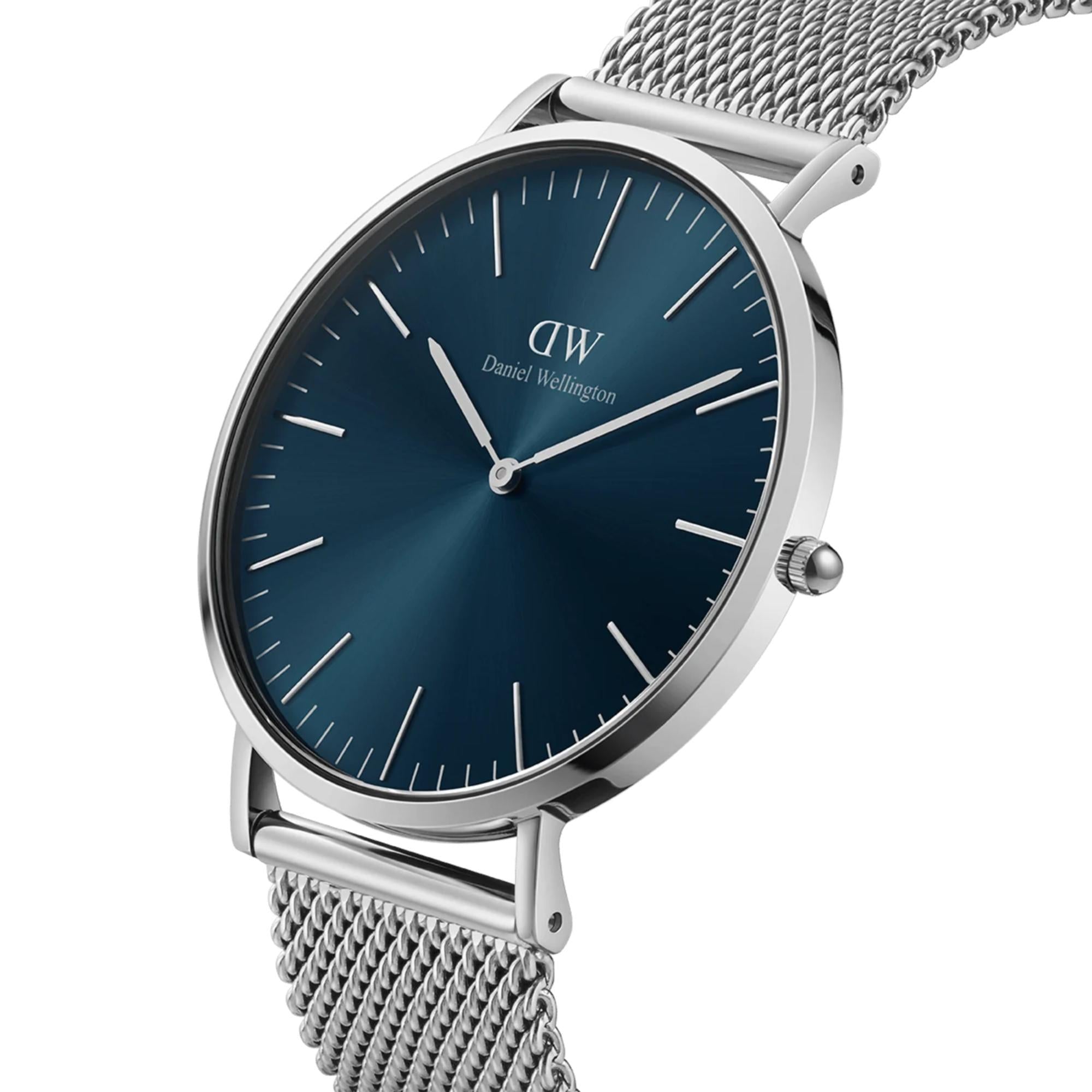 Daniel Wellington Classic Blue Dial Stainless Steel Strap Men’s Watch DW00100628