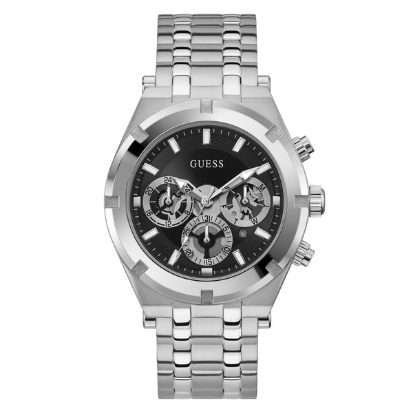 GUESS Multifunction Black Dial Stainless Steel Strap Men’s Watch GW0260G1