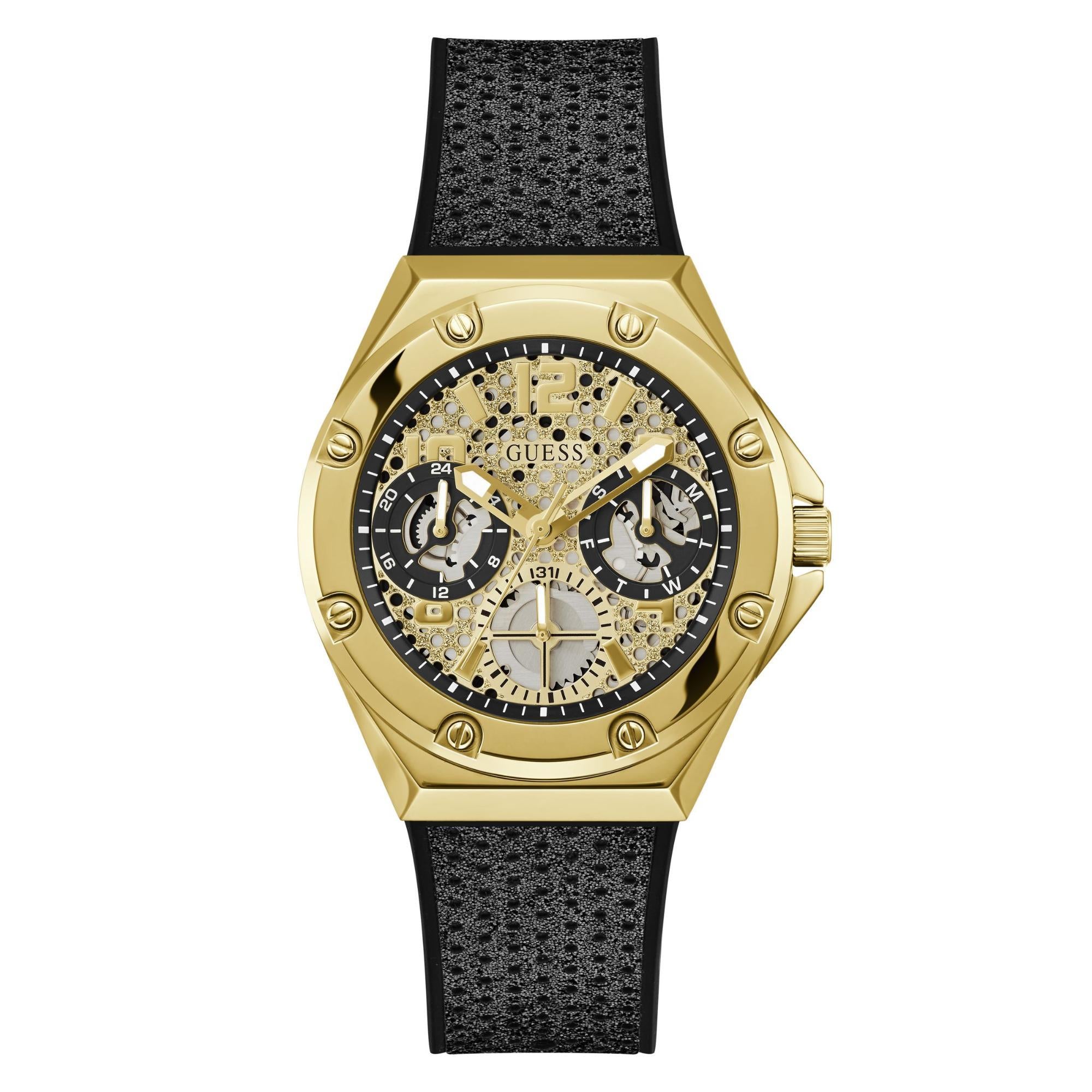 GUESS Asteria Gold Tone with Crystal-Embellished Dial Ladies Watch GW0620L2