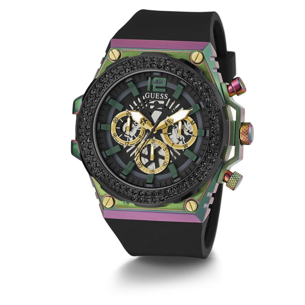 GUESS Black 2-Tone Multi-Function Black Dial with Sporty Design Men's Watch GW0633G1