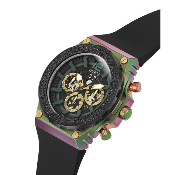GUESS Black 2-Tone Multi-Function Black Dial with Sporty Design Men's Watch GW0633G1