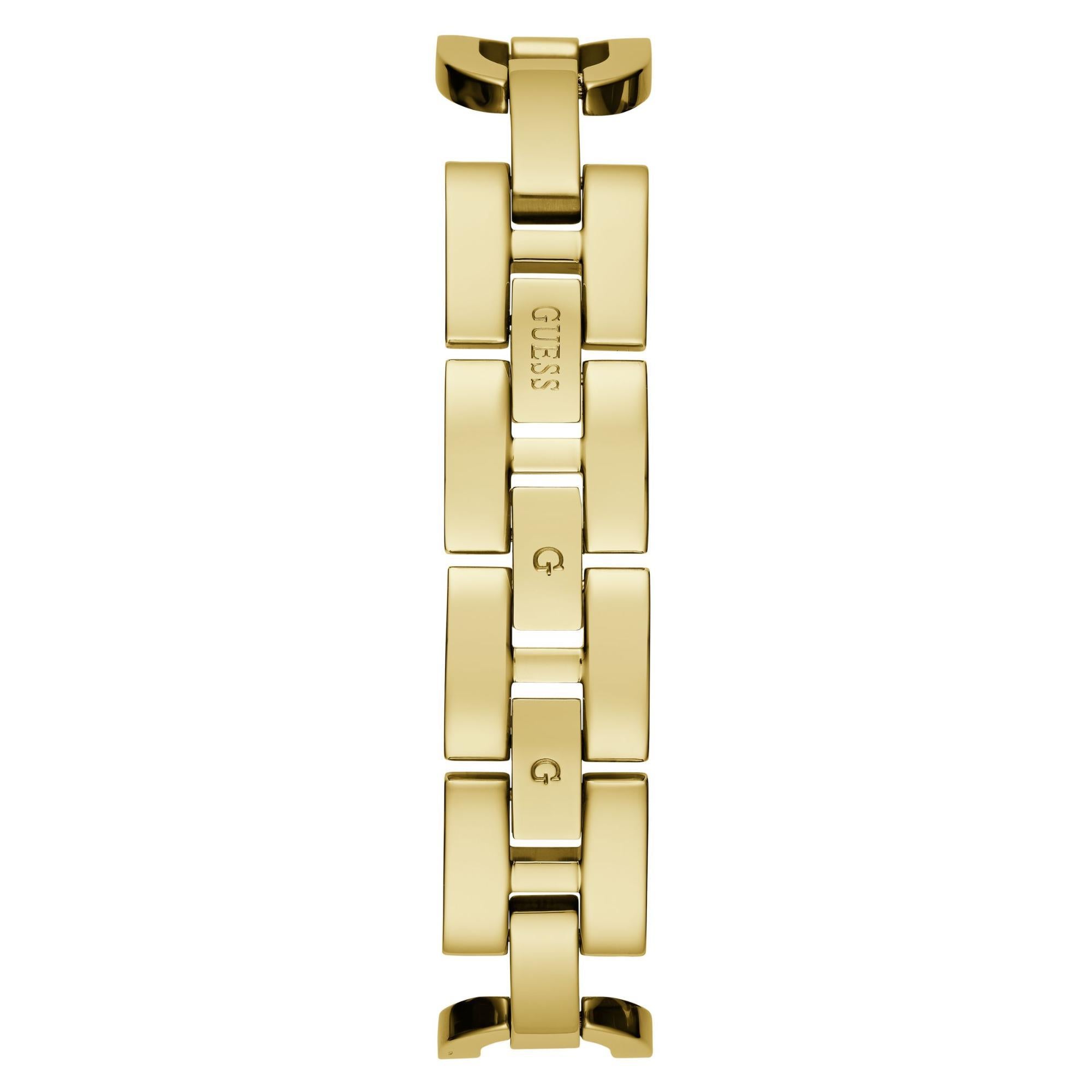 GUESS Gold Tone Analog Silver Dial with Crystal Accents Ladies Watch GW0683L2