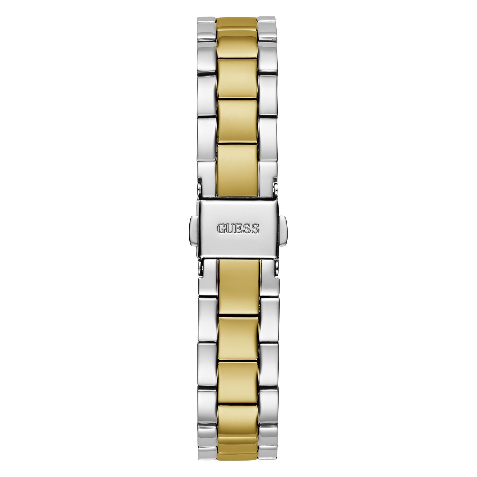 GUESS Ladies 2-Tone Analog Blue Dial Watch with Crystal Accents GW0687L4
