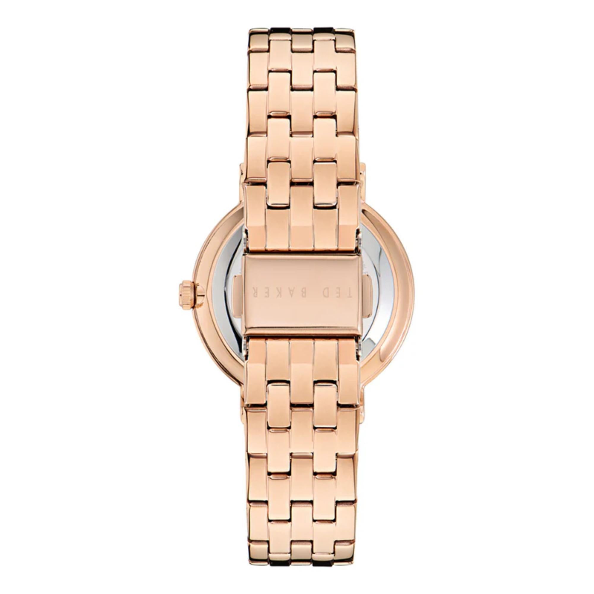 Ted Baker Phylipa Multifunction Rose Gold-Tone Stainless Steel Black Dial Ladies Watch BKPPHF306