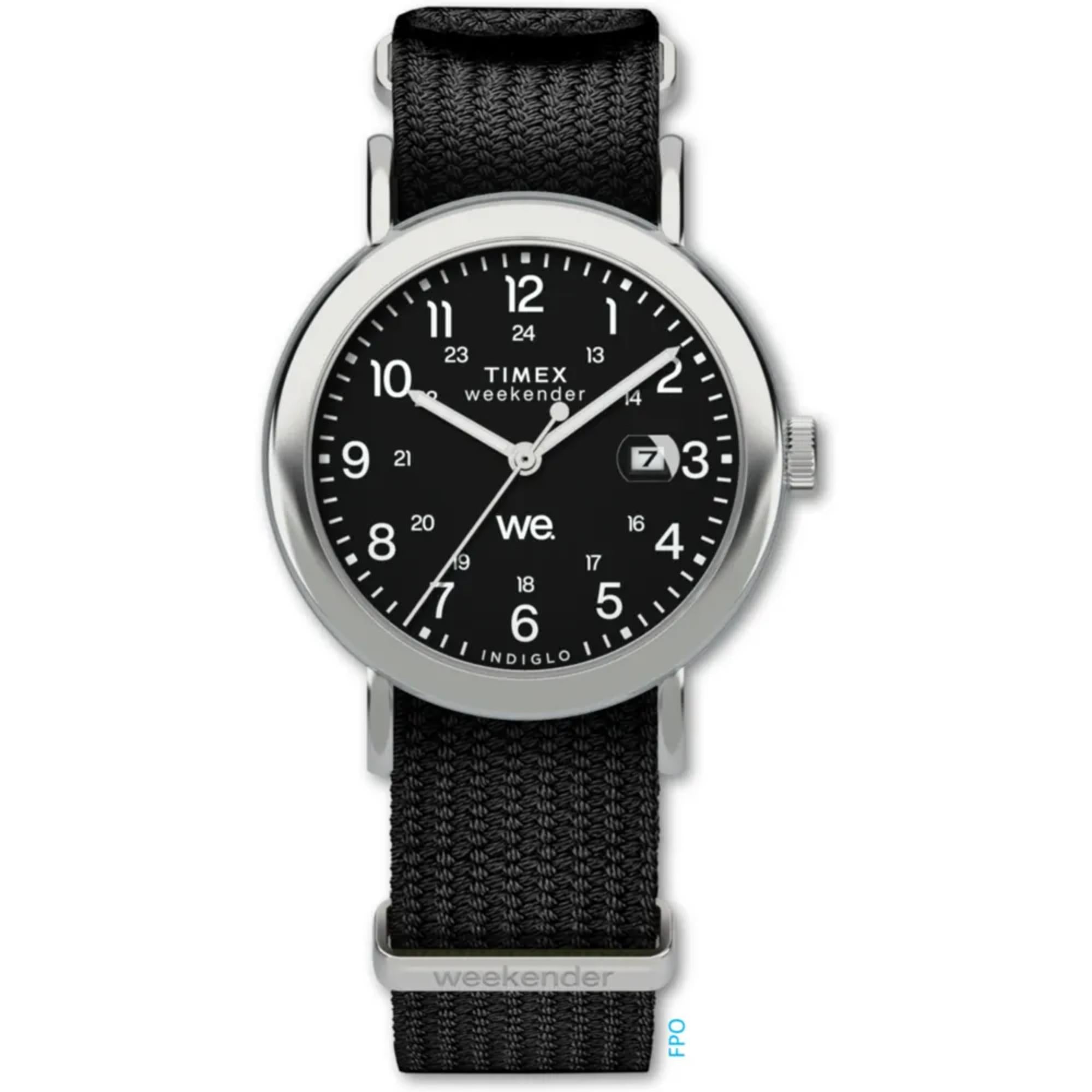 Timex Weekender Black Dial Fabric Strap Men’s Watch TW2W86100