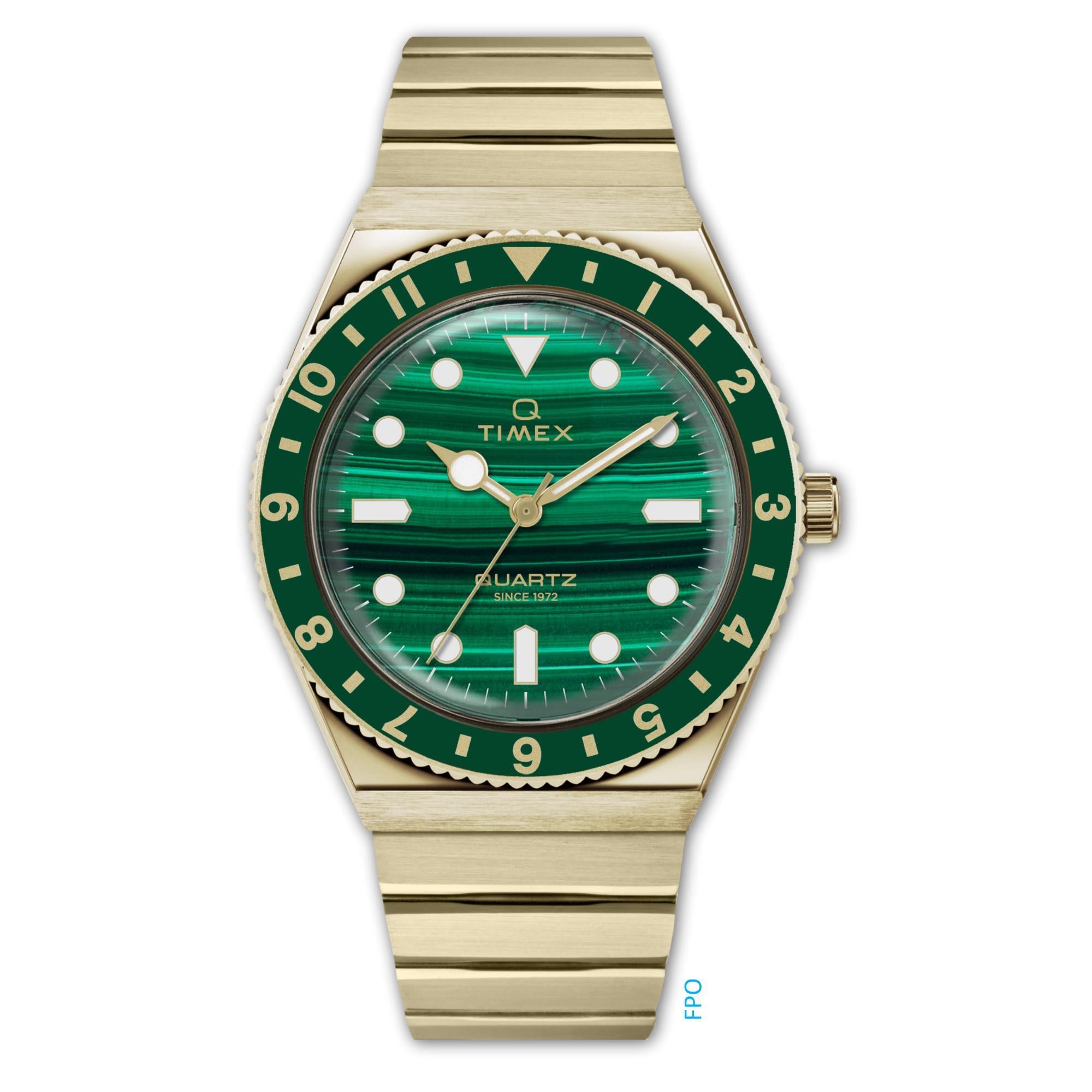 Timex Q Green Dial Stainless Steel Strap Women’s Watch TW2V92200