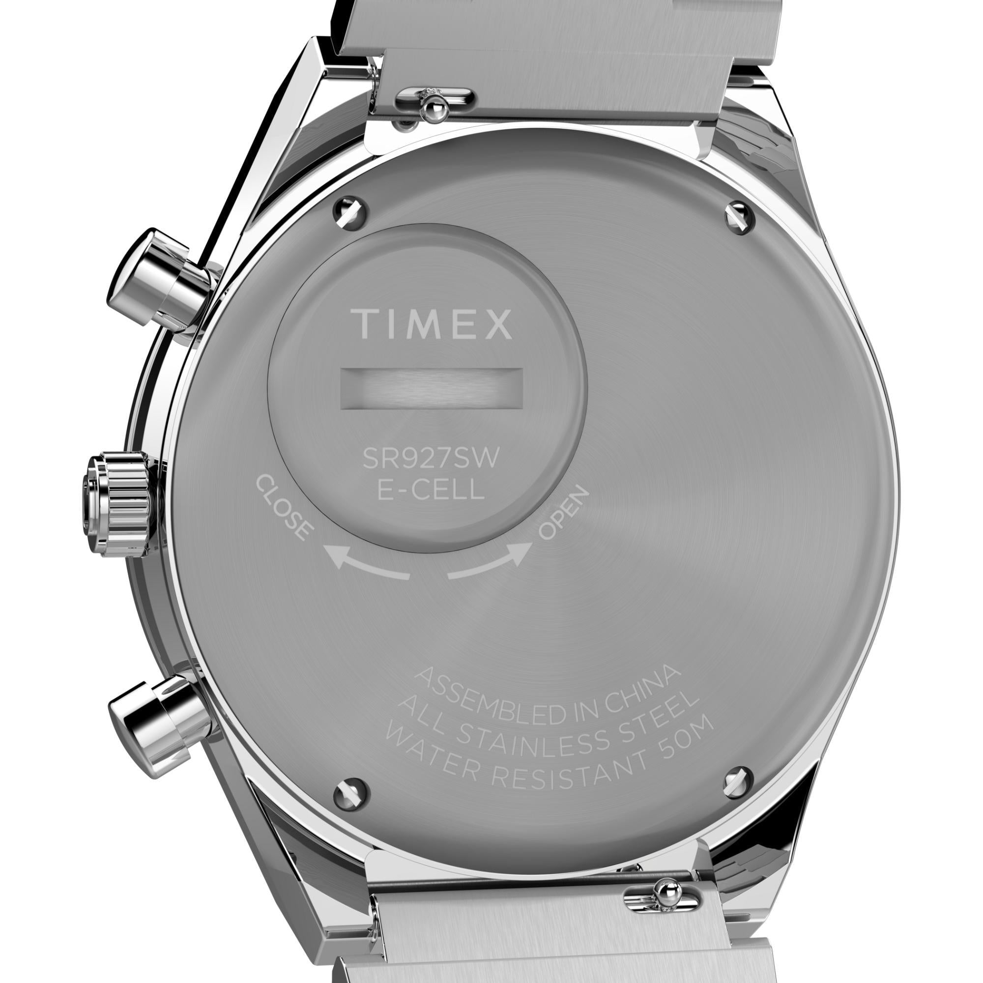 Timex Q Diver Chronograph Blue Dial Stainless Steel Strap Men's Watch TW2W51600