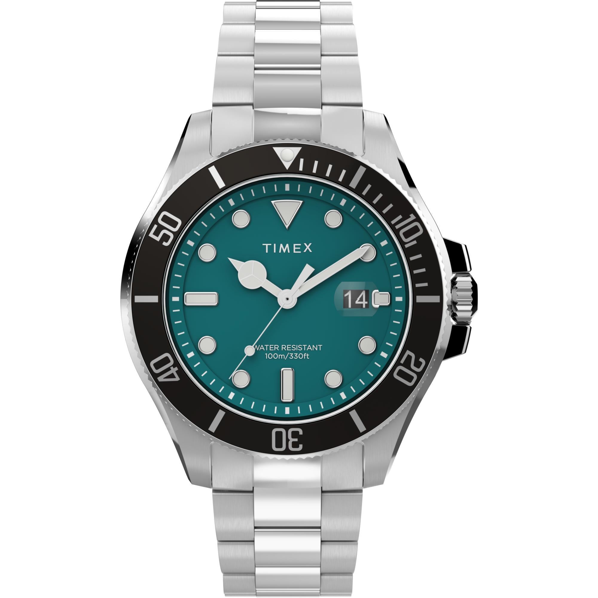 Timex Harborside Coast Green Dial Stainless Steel Strap Men's Watch TW2V91900
