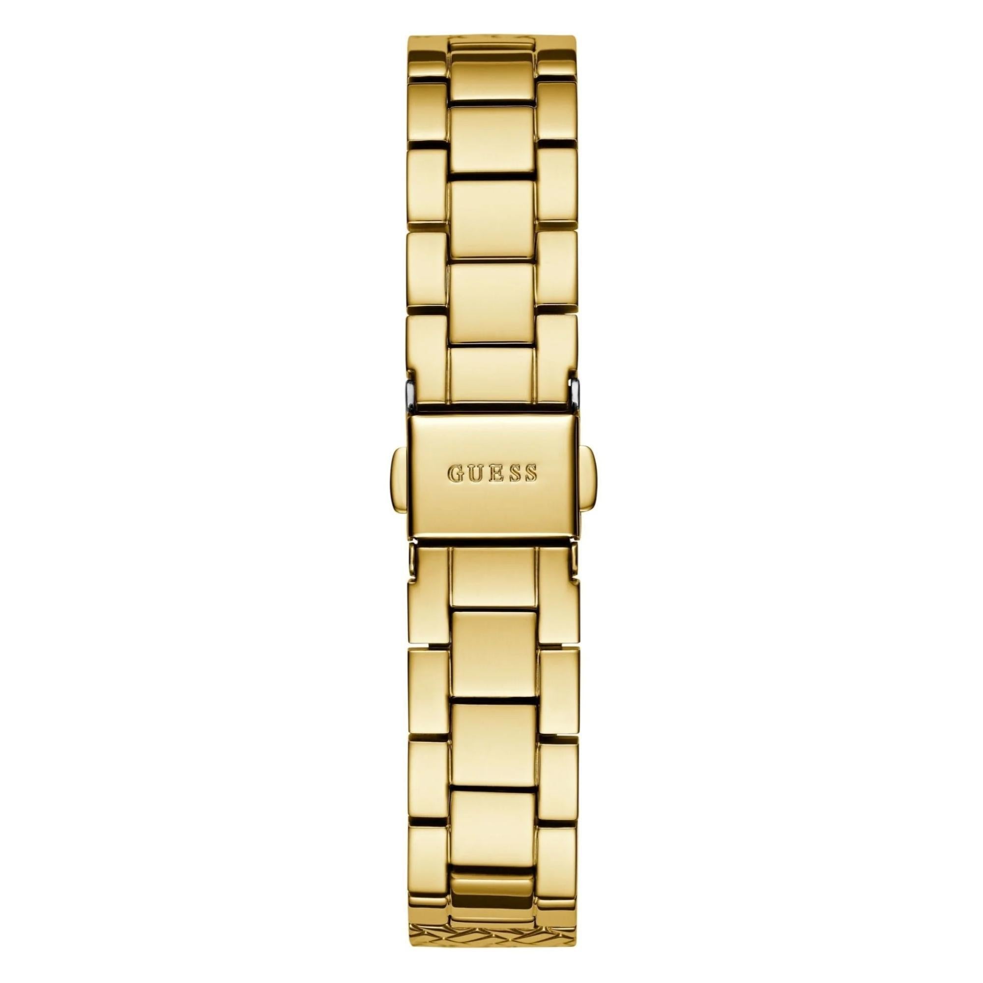 GUESS Enchantment Gold Tone Recycled Steel Silver Dial Ladies Watch  GW0763L2