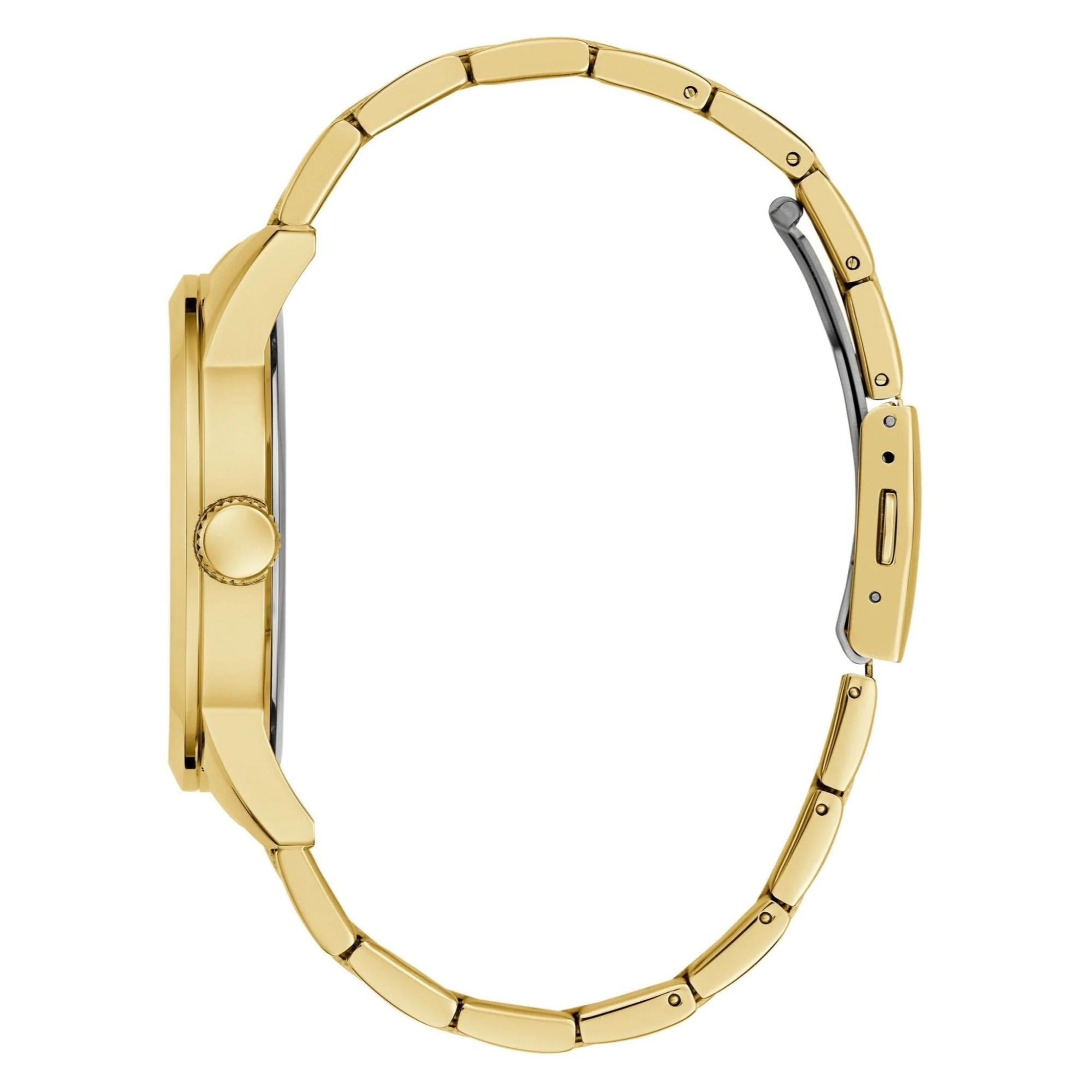 GUESS Gold Tone Analog Champagne Dial Men's Watch GW0782G1