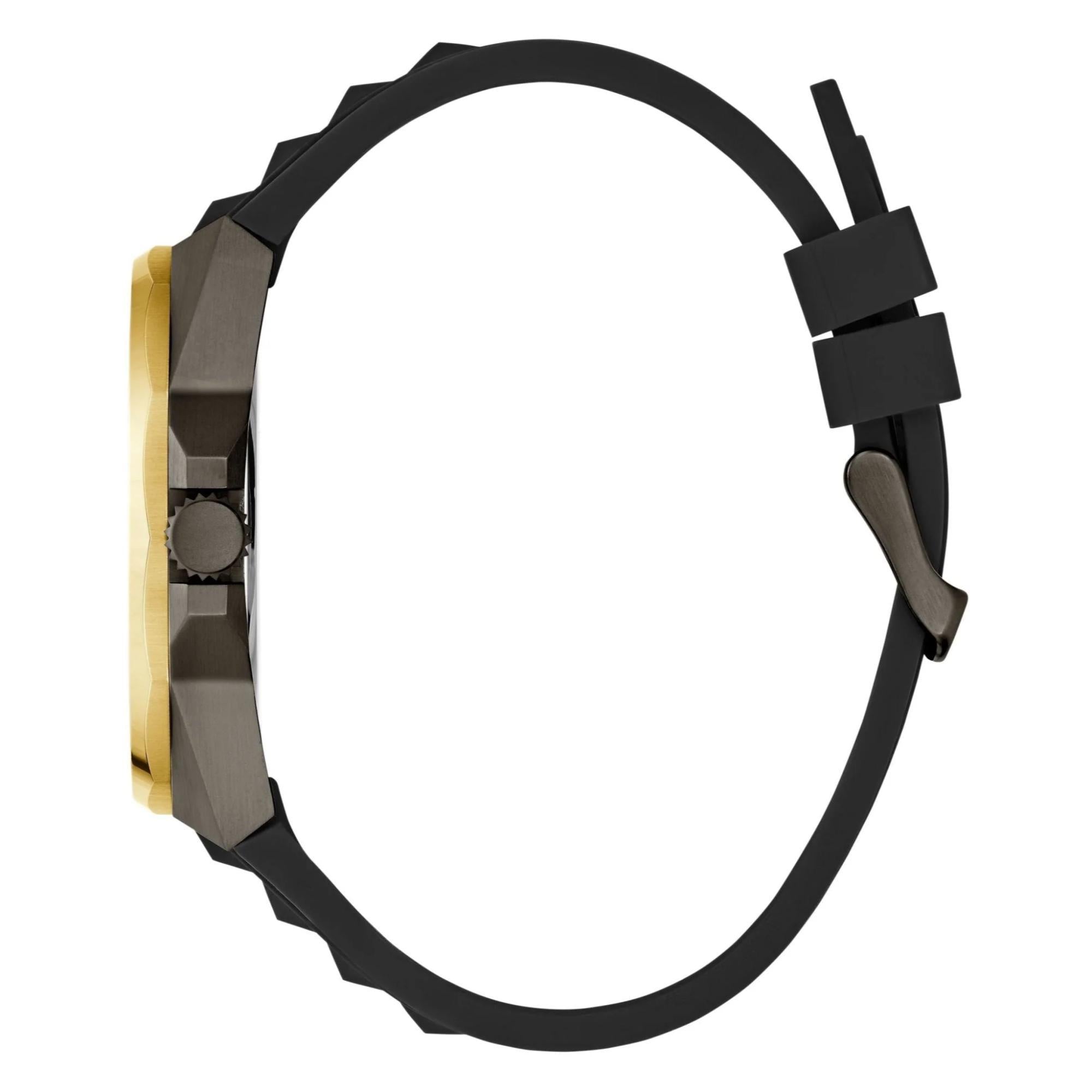 GUESS Multifunction Gents Dashboard Two-Tone Silicone Strap Black Dial Men’s Watch GW0799G1