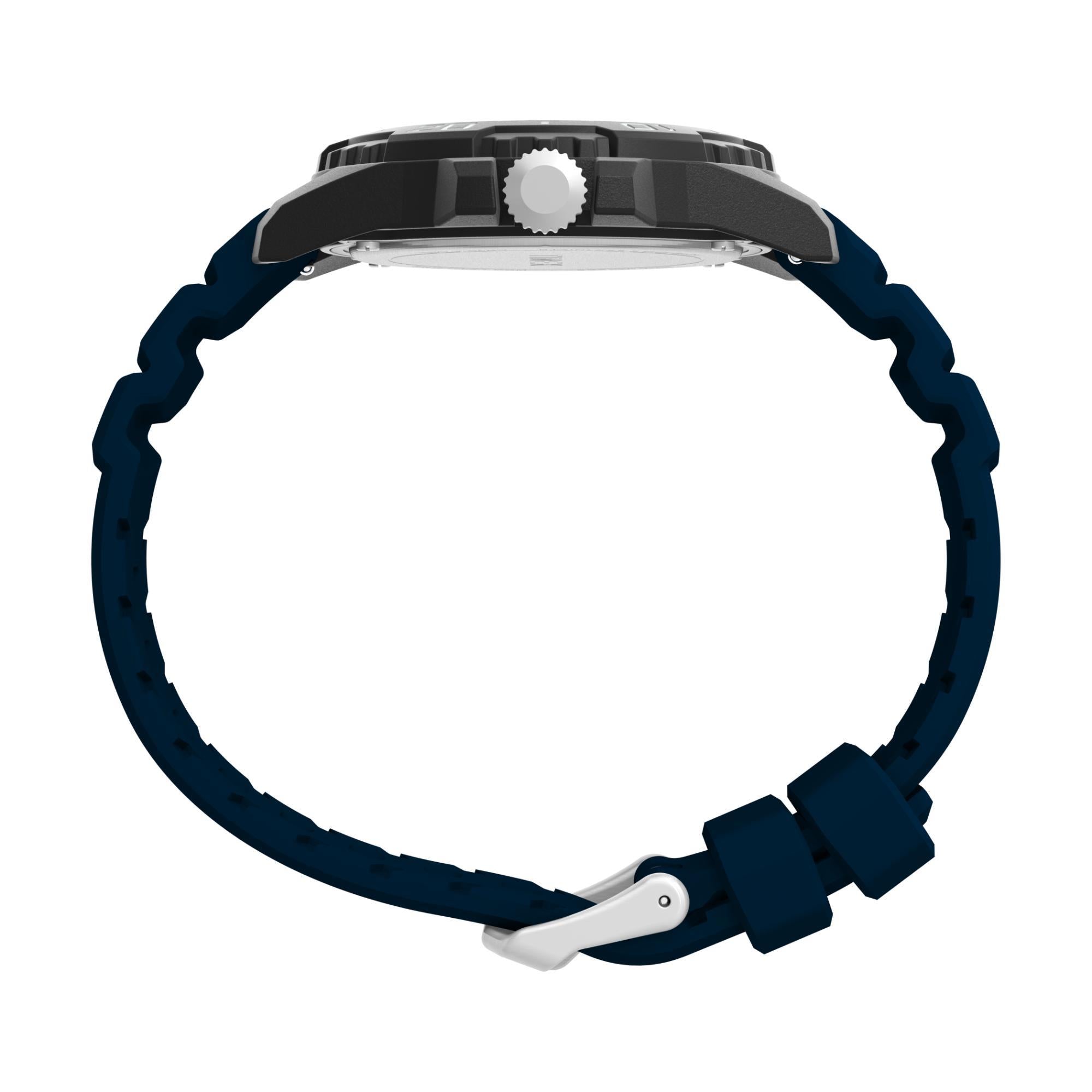 Timex Diver Style Analog Blue Silicone Strap Men’s Watch TW5M61100 