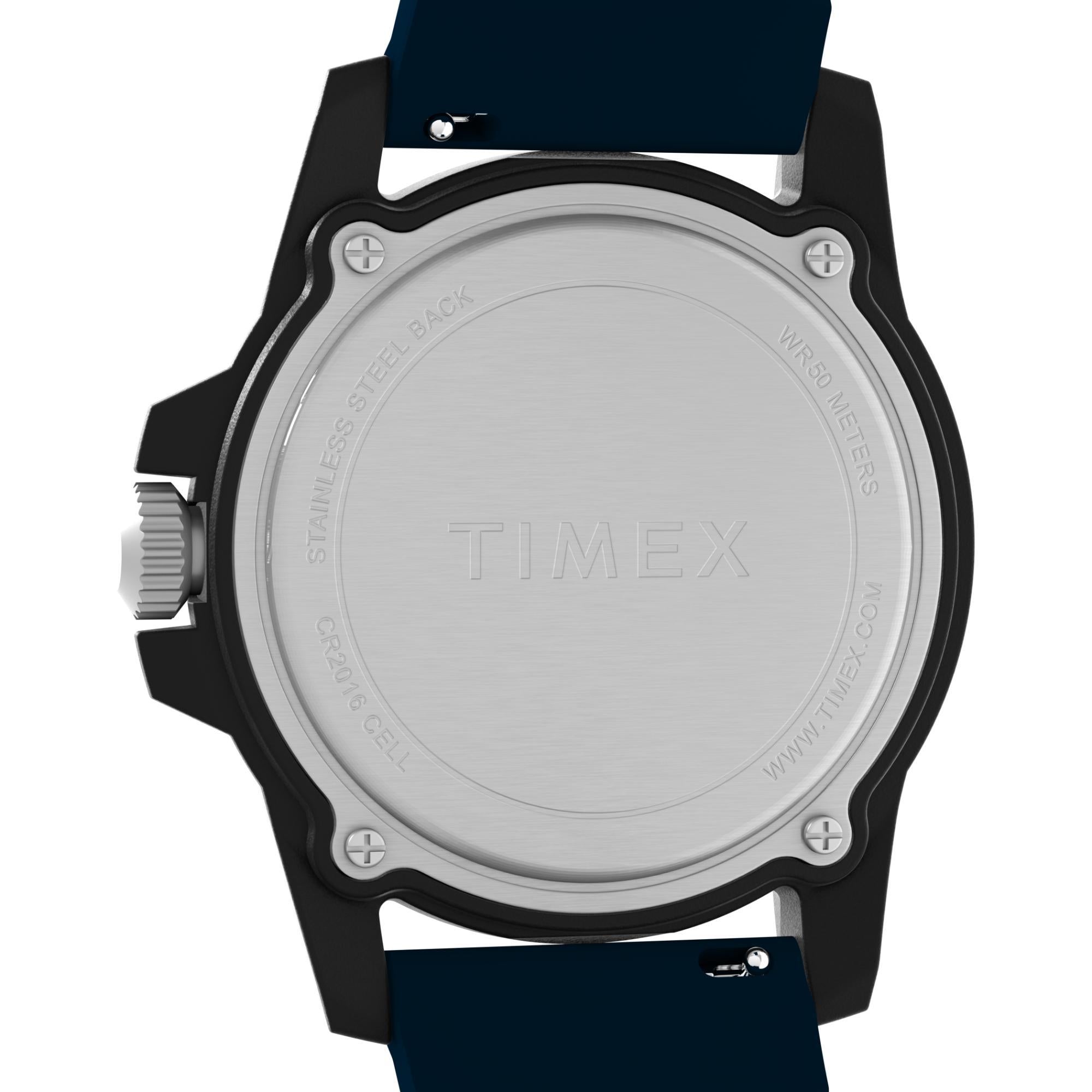Timex Diver Style Analog Blue Silicone Strap Men’s Watch TW5M61100 