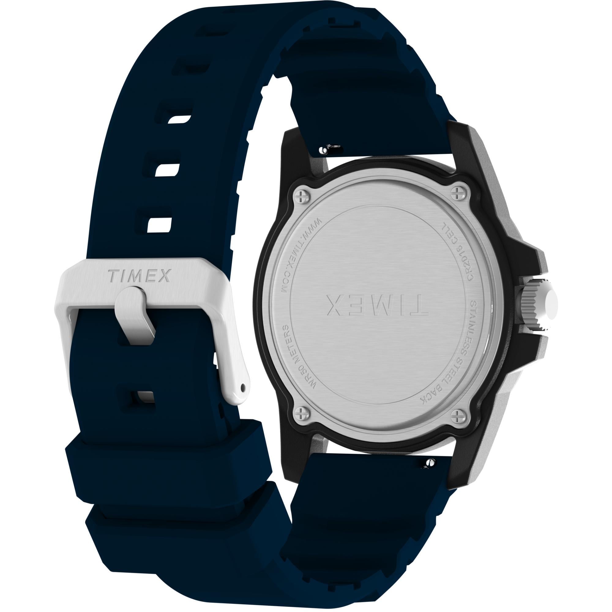 Timex Diver Style Analog Blue Silicone Strap Men’s Watch TW5M61100 