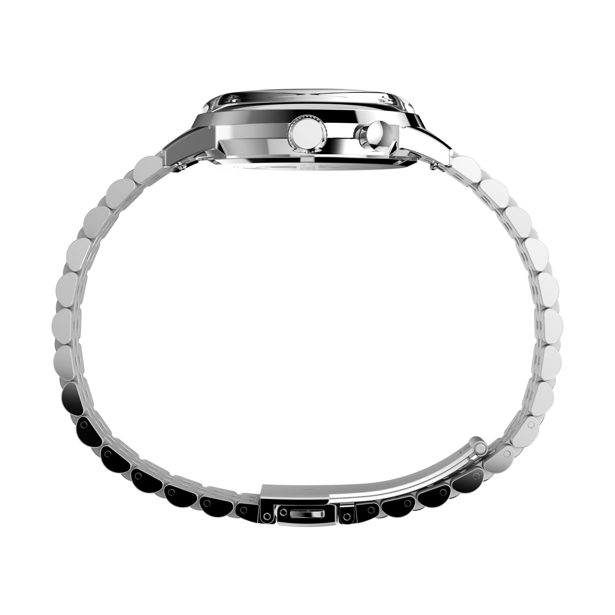 Timex Marlin Quartz Moon Phase Stainless Steel Case Blue Dial Bracelet Men’s Watch TW2W51300