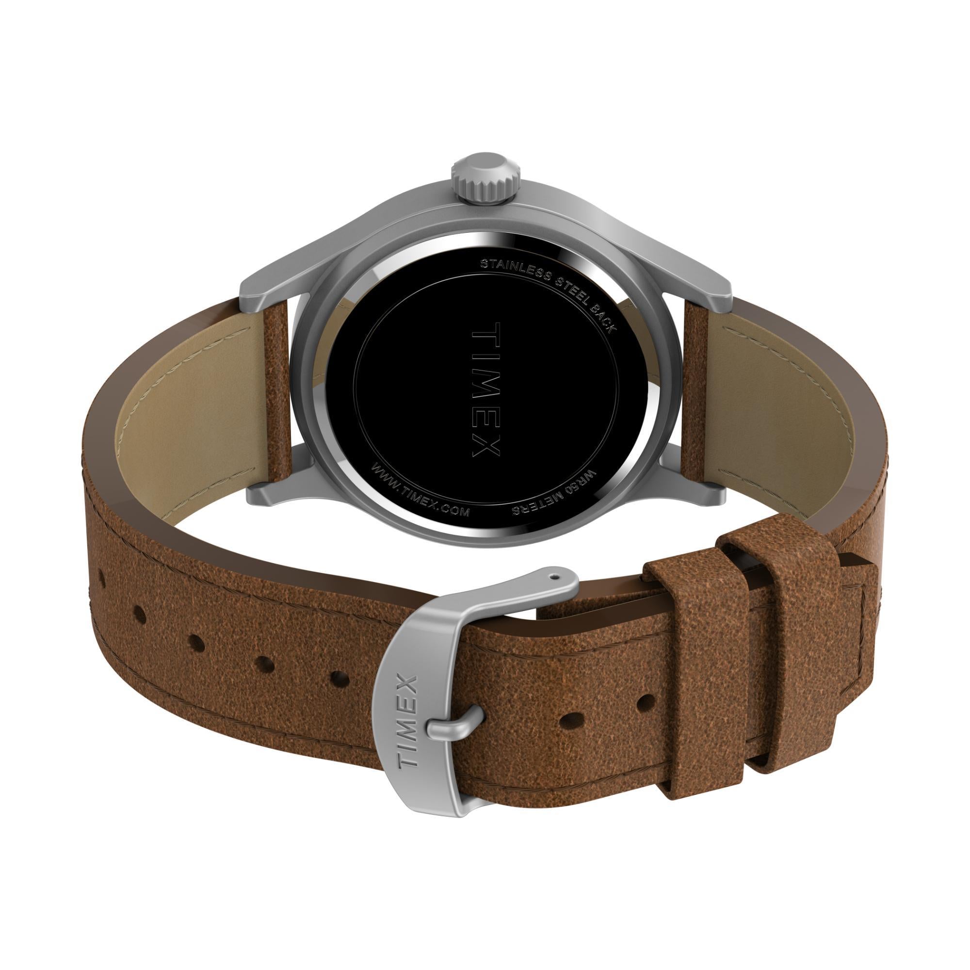 Timex Expedition Green Dial Brown Leather Strap Men’s Watch TW4B23000