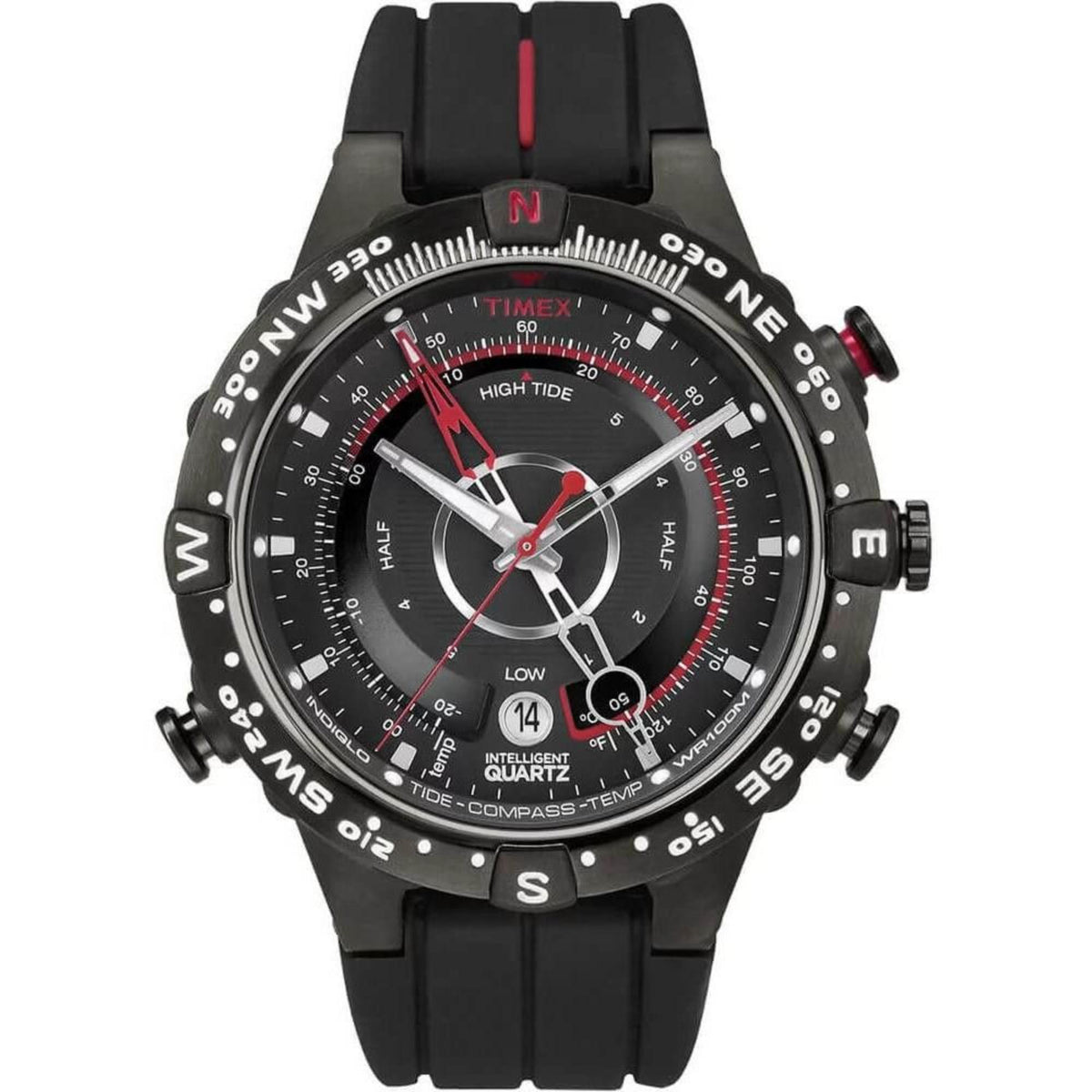 Timex IQ Tide Temp Compass Black Dial Men’s Watch T2N720