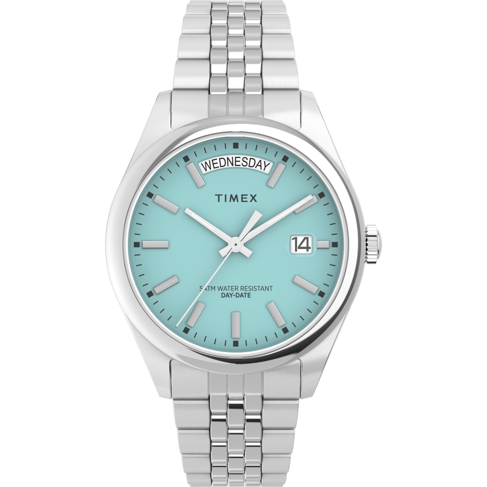 Timex Women's Legacy Silver-Tone Case and Bracelet Blue Dial Watch TW2V68400