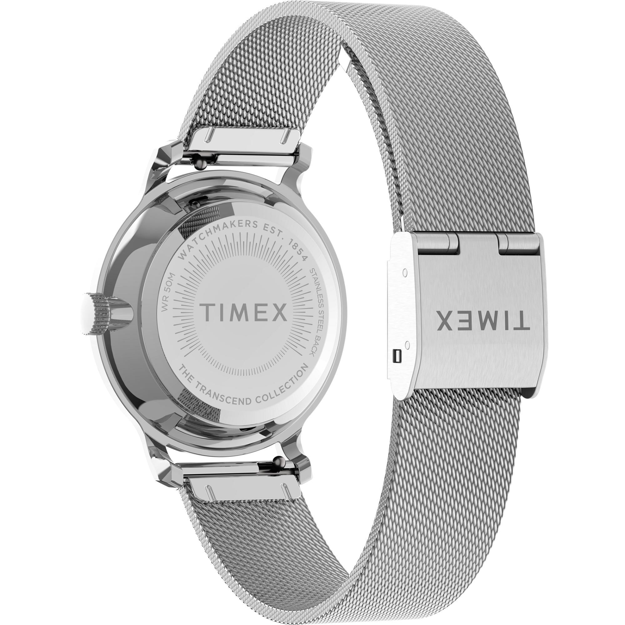 Timex Transcend Silver Dial Stainless Steel Strap Men's Watch TW2U92900