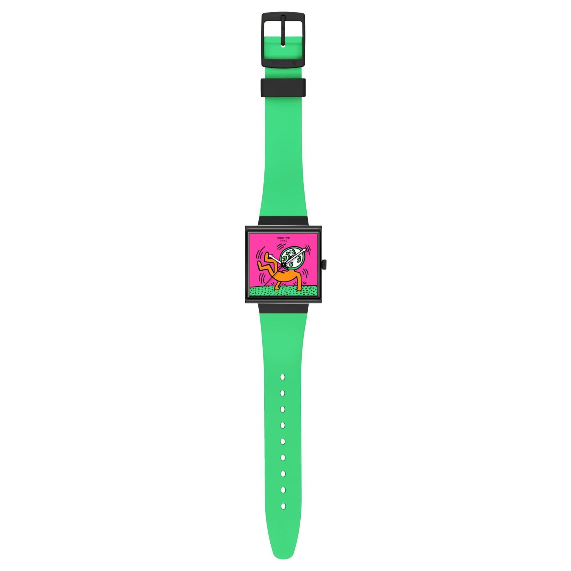 Swatch Break Free Breaks Off Pink Dial Silicone Strap Women’s Watch SO34Z102