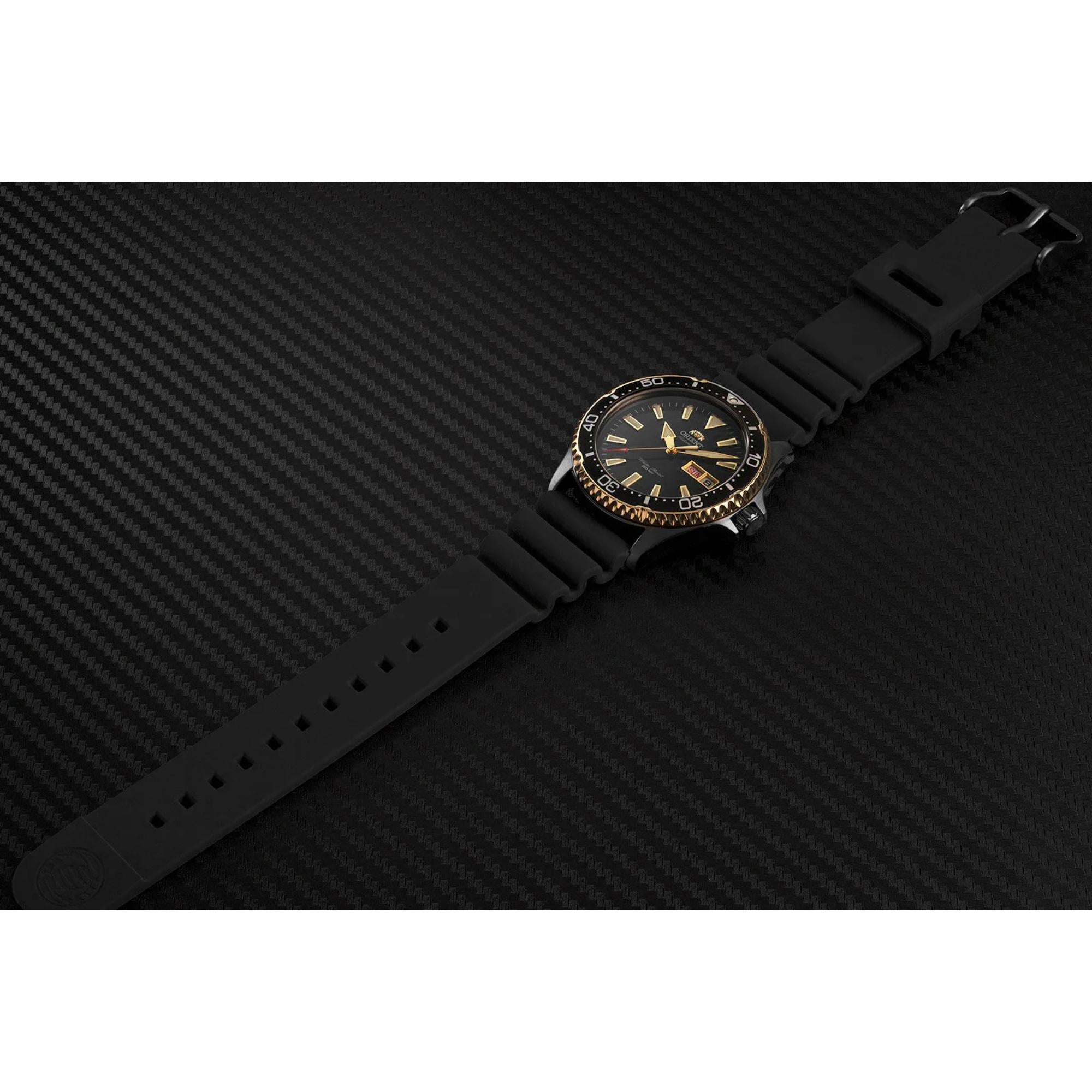 Orient Kamasu Mako III Automatic Silicone Strap Black Dial Men’s Watch RA-AA0005B19B