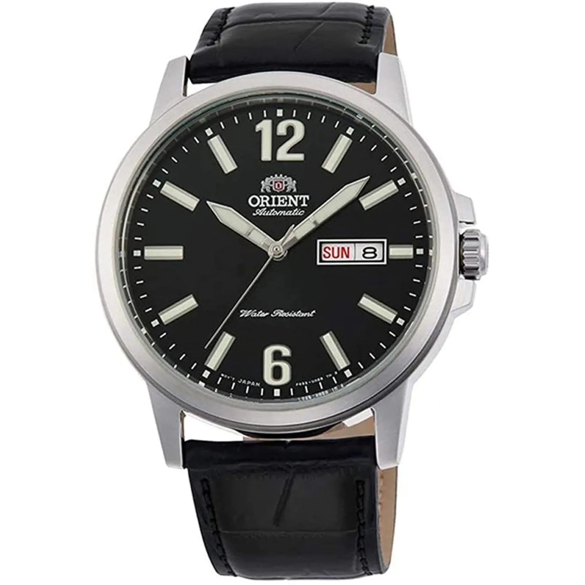 Orient Contemporary Automatic Black Dial Leather Strap Men’s Watch RA-AA0C04B39B