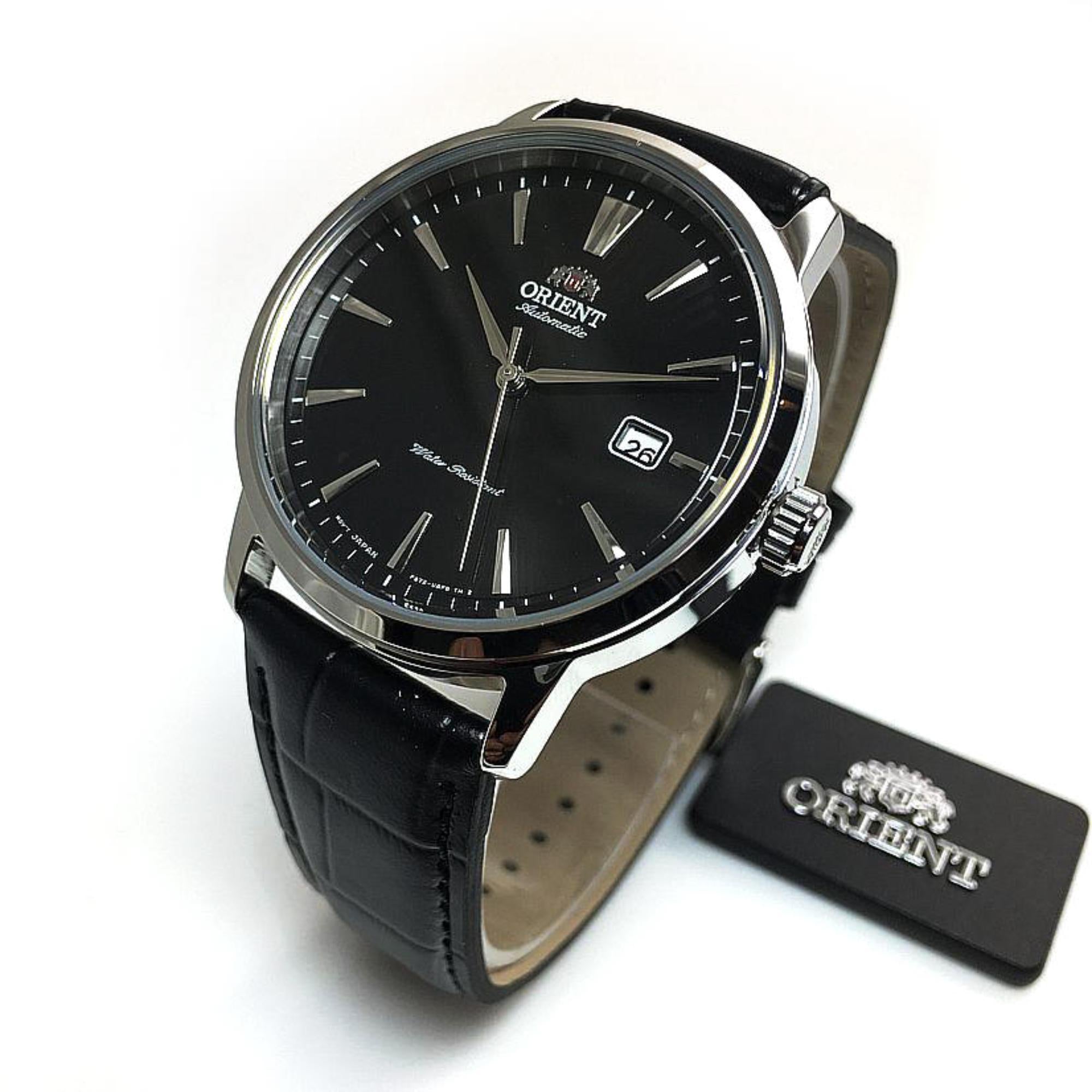 Orient Contemporary 42mm Black Dial Leather Mens Automatic Watch RA-AC0F05B10B