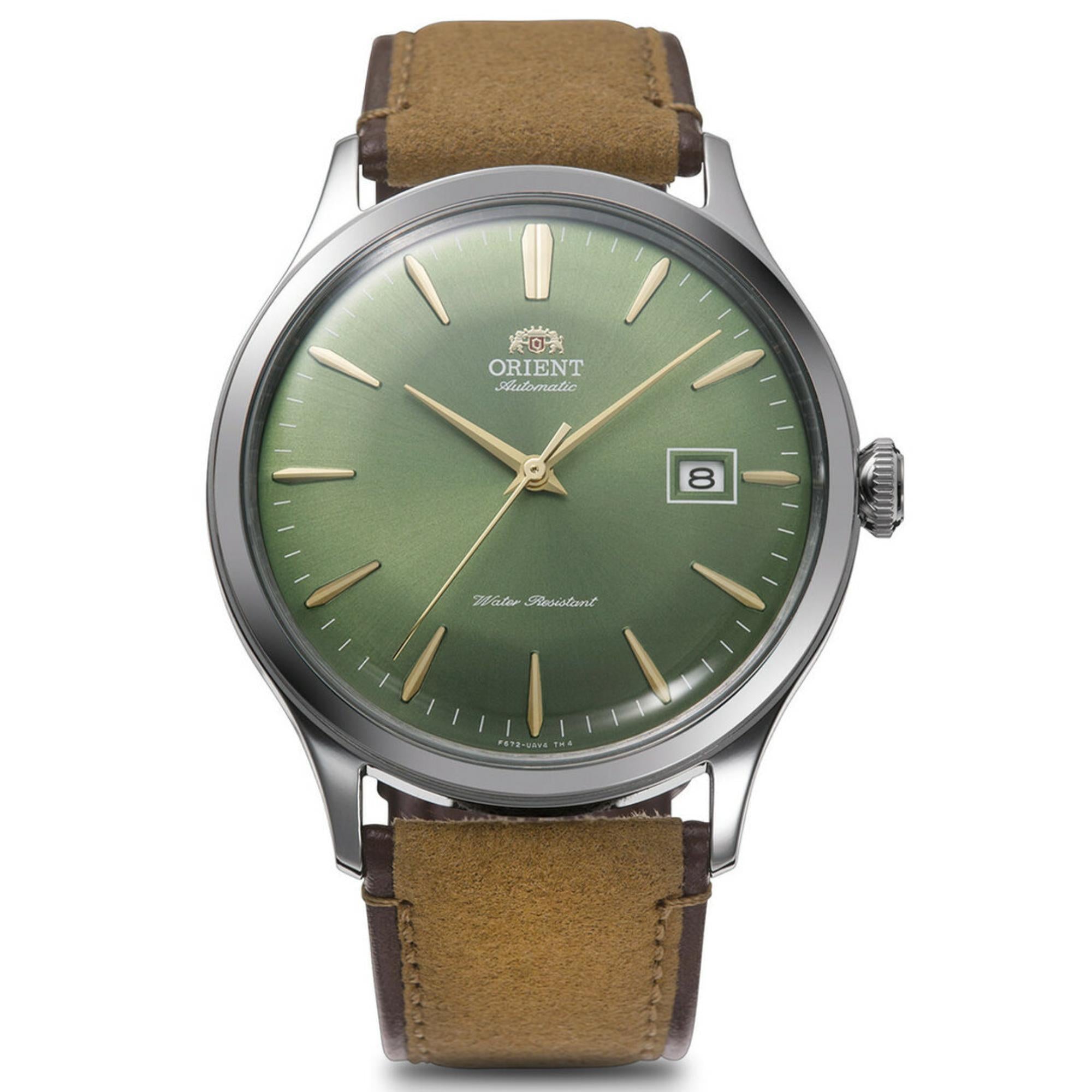 Orient Bambino Classic Vintage Style Automatic Green Dial Men's Dress Watch RA-AC0P01E30B