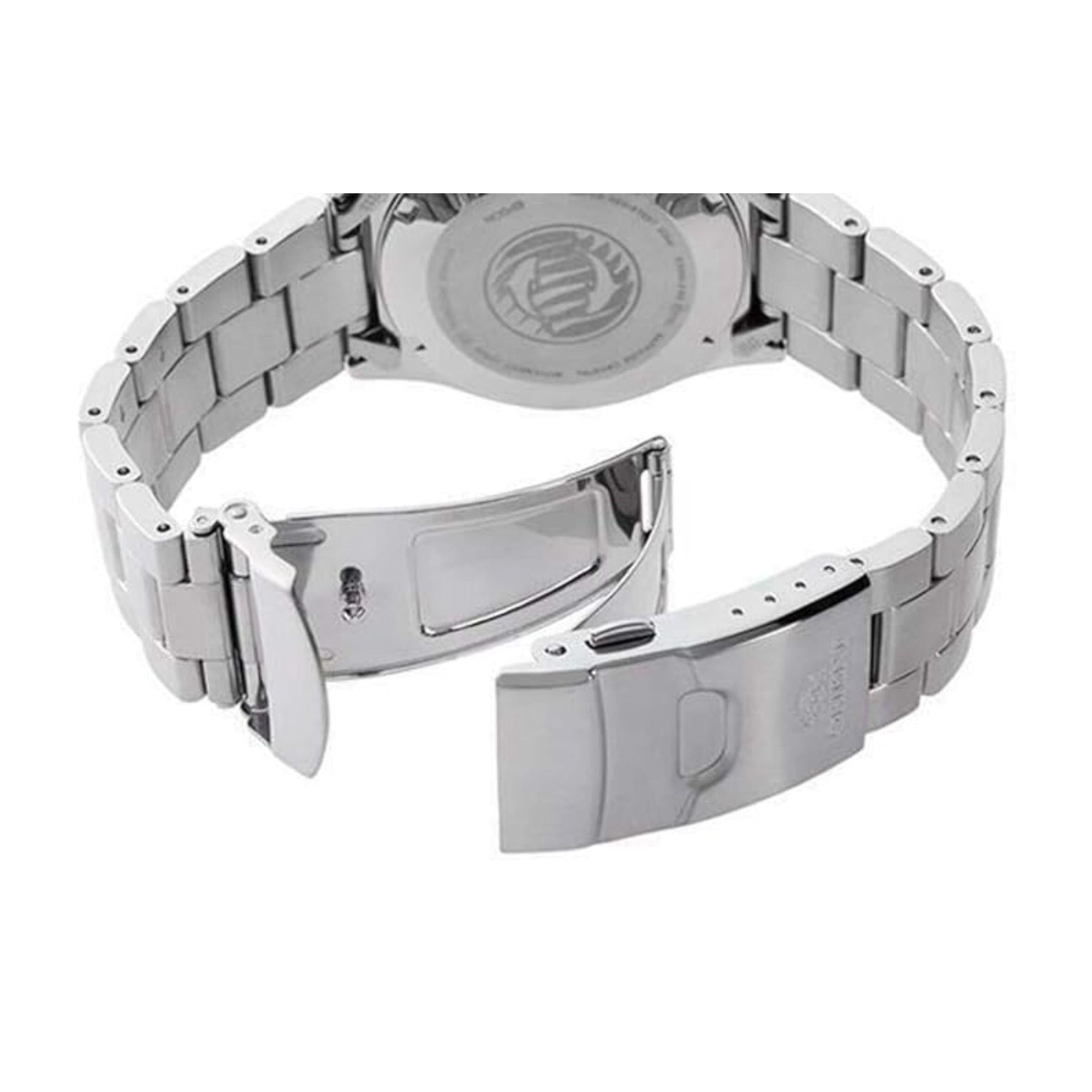 Orient Kano 44mm Black Dial Steel Mens Automatic Watch RA-AA0008B19B