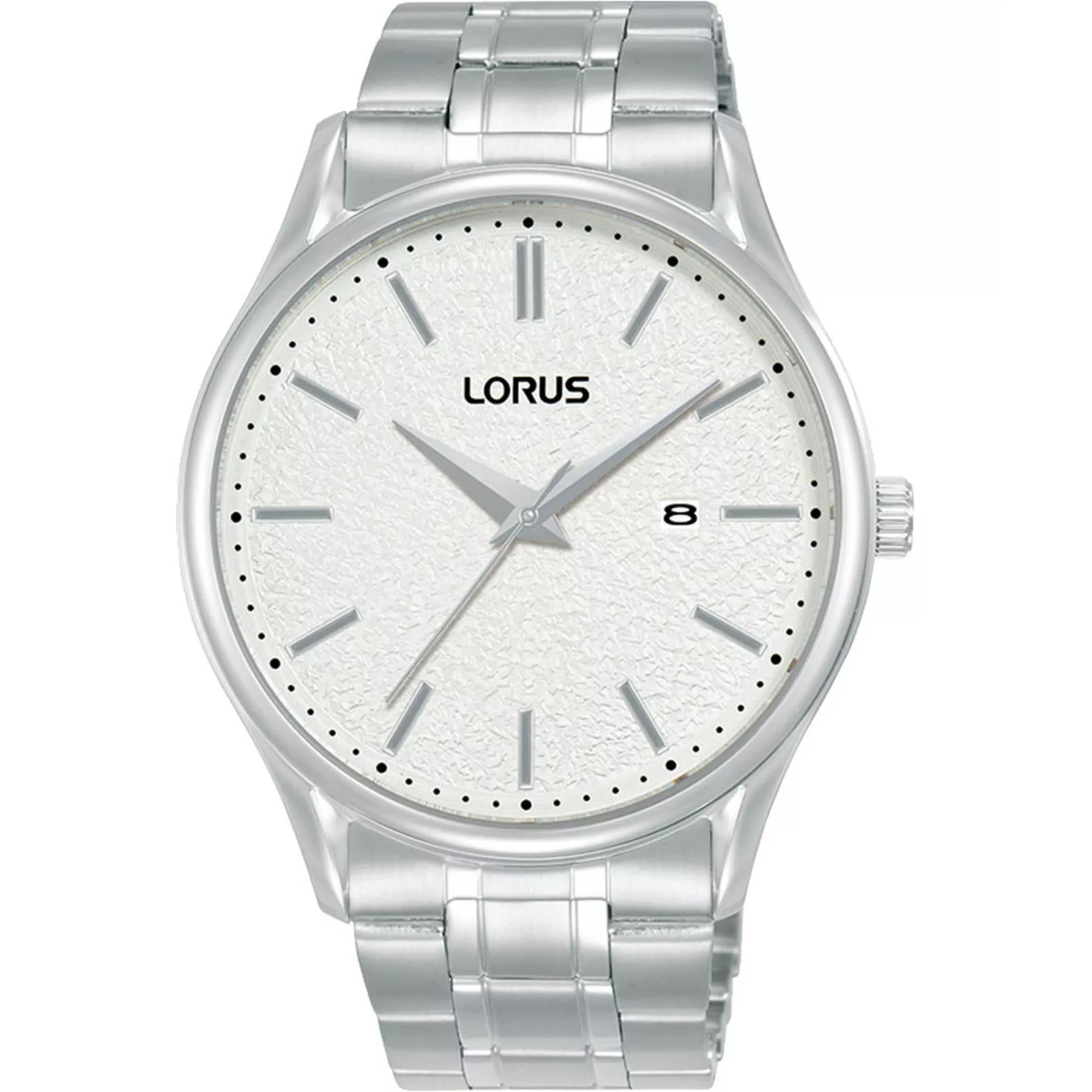 Lorus Stainless Steel Quartz White Dial Men's Watch RH931QX9