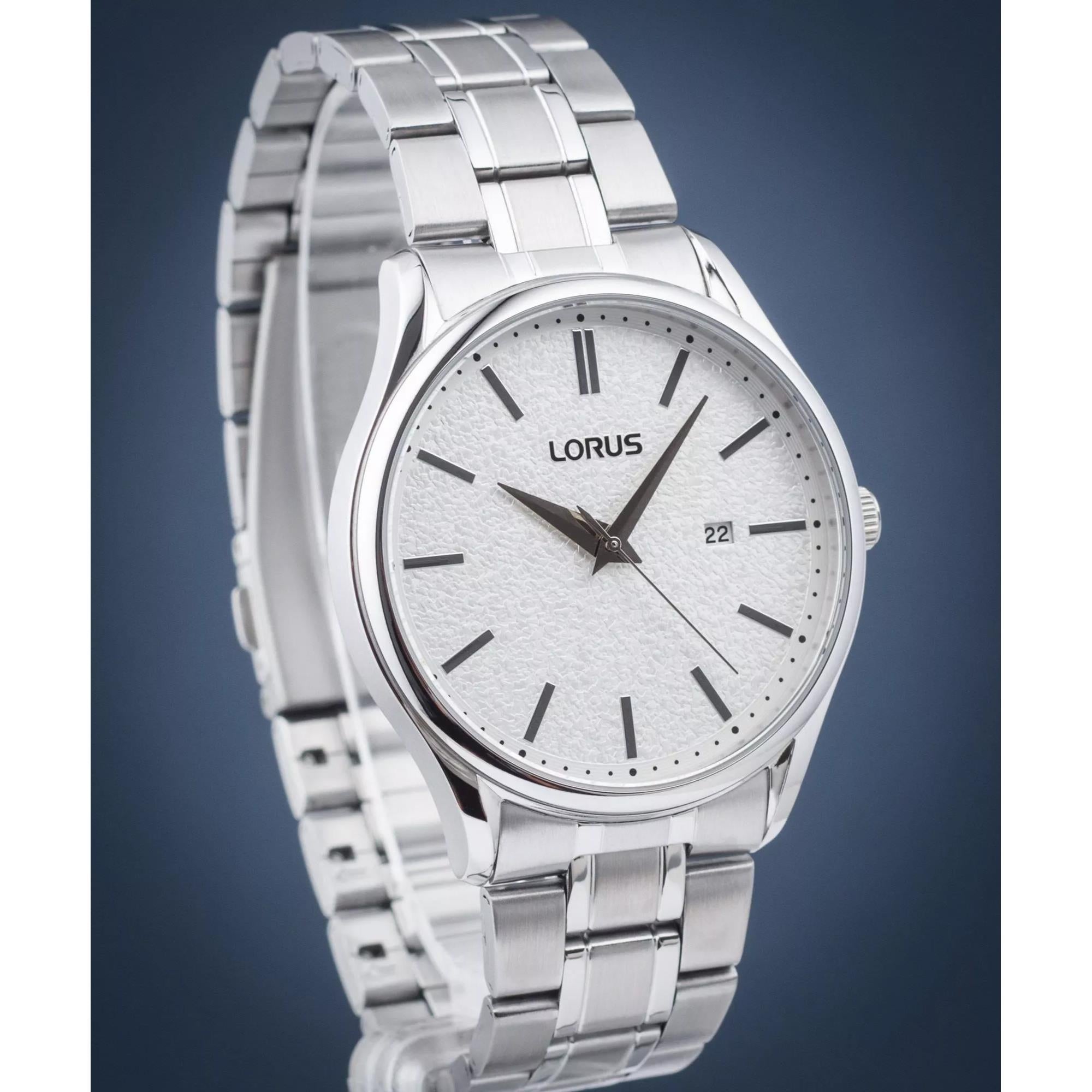 Lorus Stainless Steel Quartz White Dial Men's Watch RH931QX9