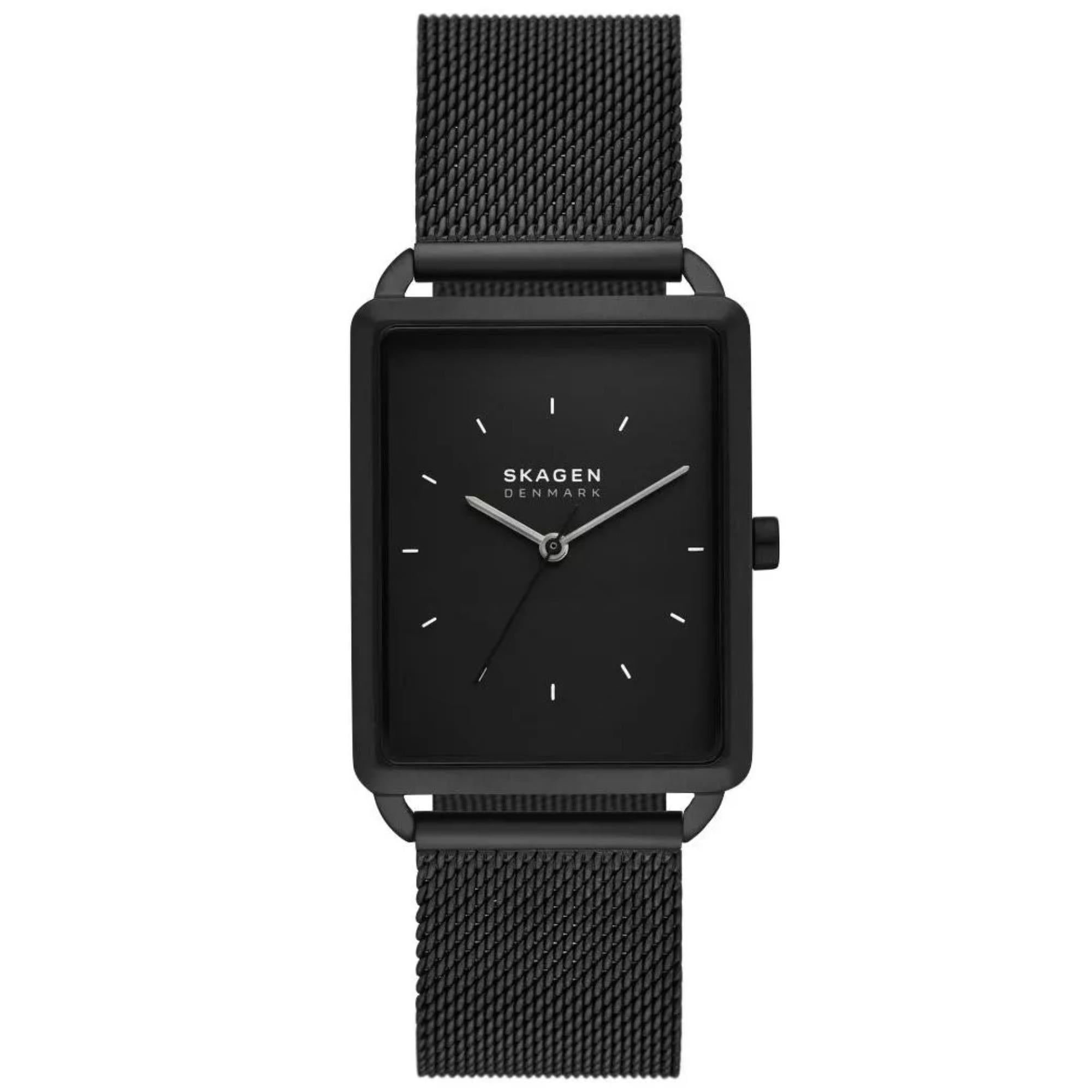 Skagen Hagen Black Stainless Steel Mesh Black Dial Men’s Watch SKW6928