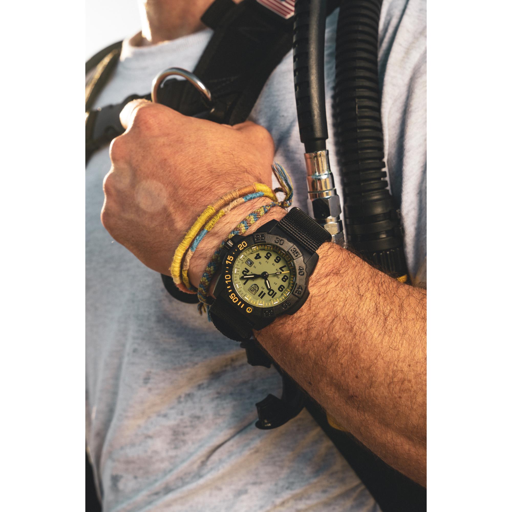 Luminox Navy SEAL Foundation Series Green Dial Rubber Strap Men's Watch XS.3517.NSF.SET
