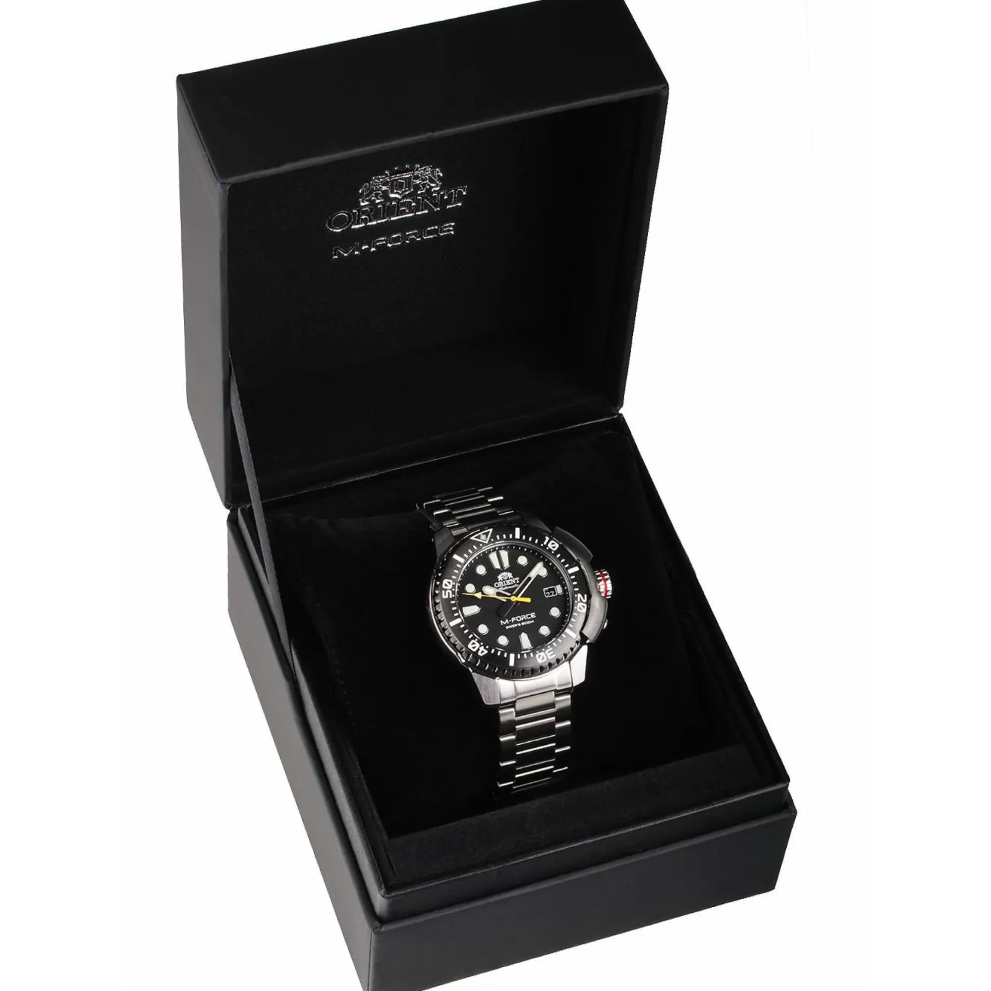 Orient RA-AC0L01B00B M-Force Black Dial Men's Dive Watch 