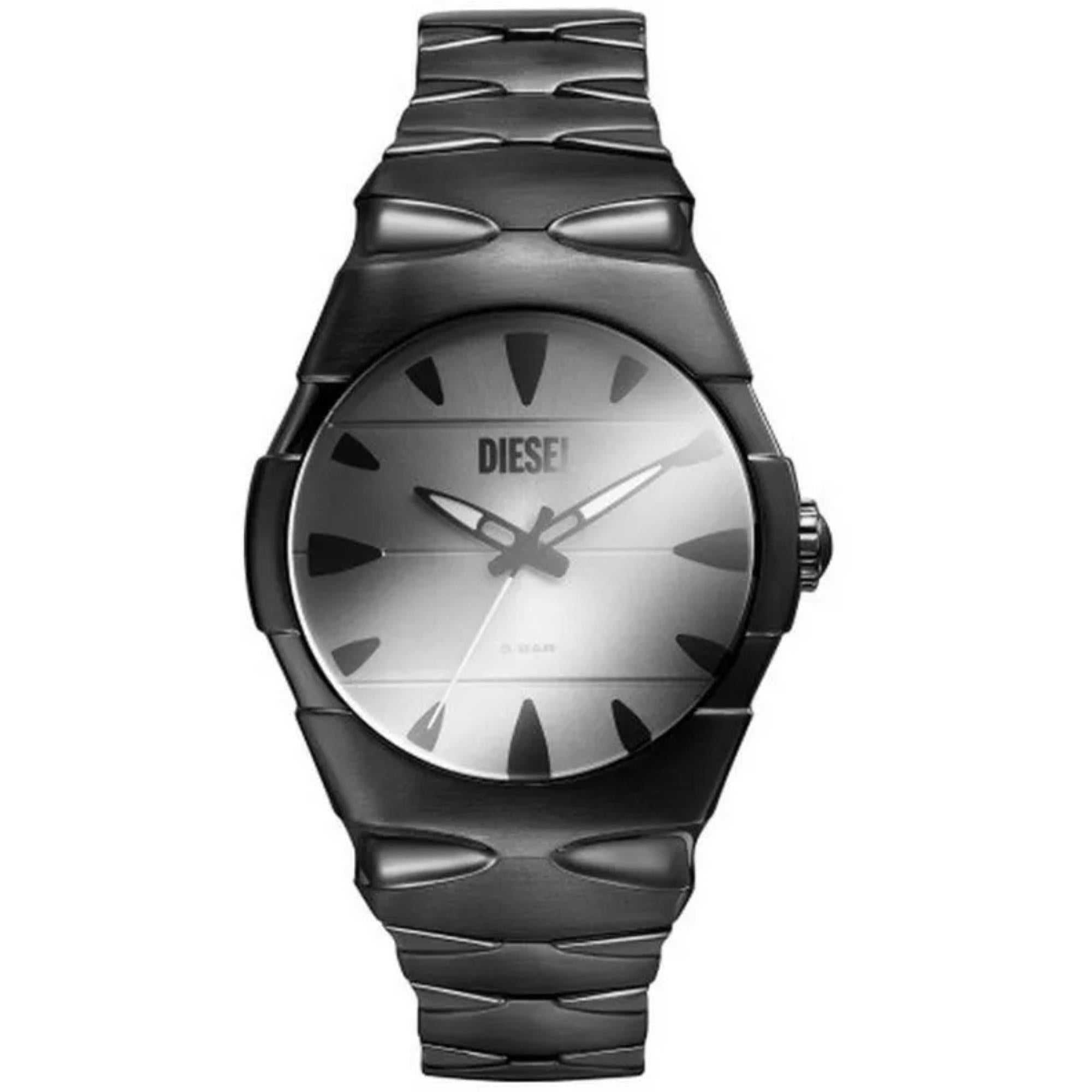 Diesel D-Sruptor Three-Hand Silver Dial Stainless Steel Men’s Watch DZ2213