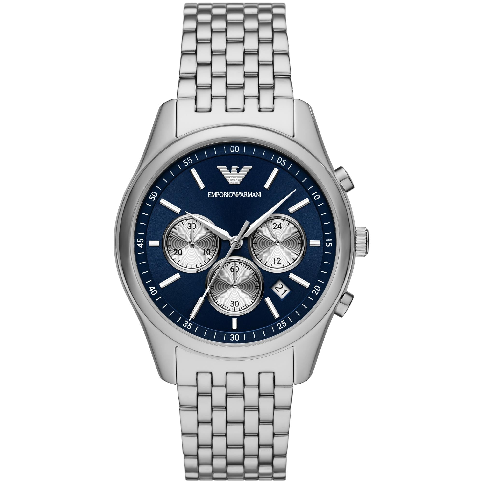 Emporio Armani Chronograph Stainless Steel Blue Dial Men’s Watch AR11582